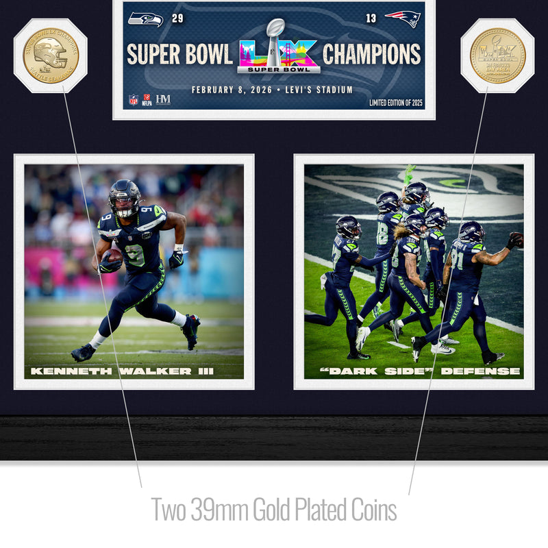 Seattle Seahawks Super Bowl LX Champions Memorable Moments Bronze Coin Photo Mint