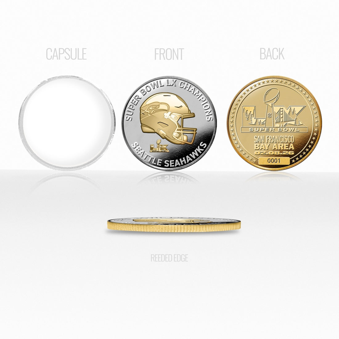 Seattle Seahawks Super Bowl LX Champions 2-Tone Coin