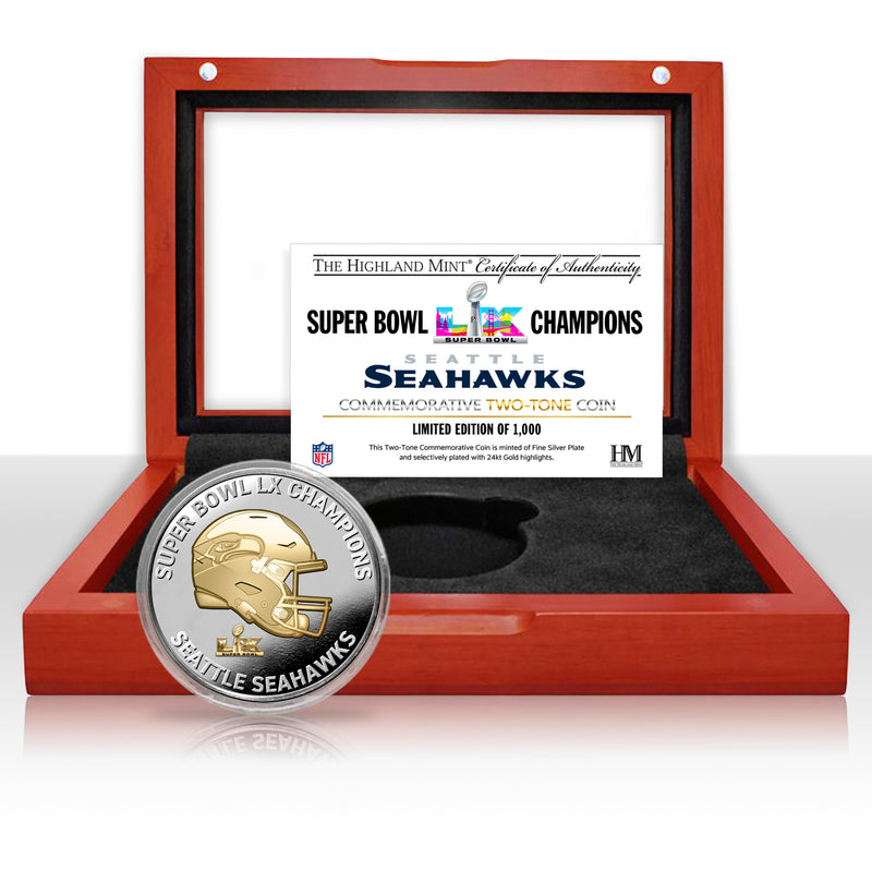 Seattle Seahawks Super Bowl LX Champions 2-Tone Coin