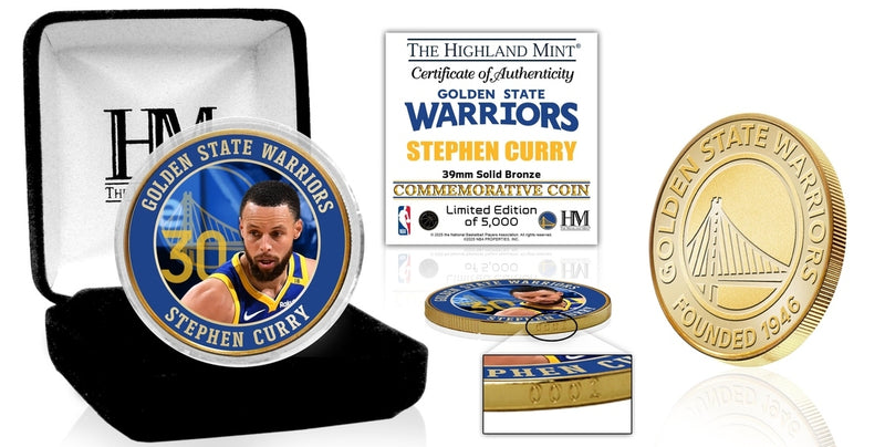 Stephen Curry Golden State Warriors Bronze Color Coin