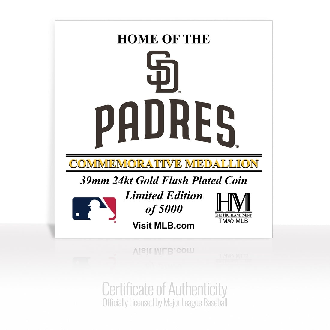 San Diego Padres Stadium Gold Mint Coin