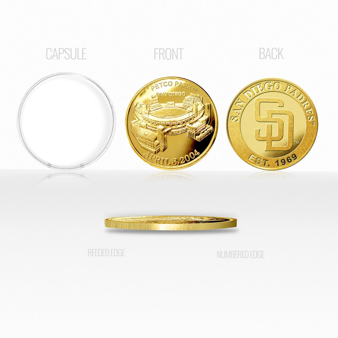 San Diego Padres Stadium Gold Mint Coin