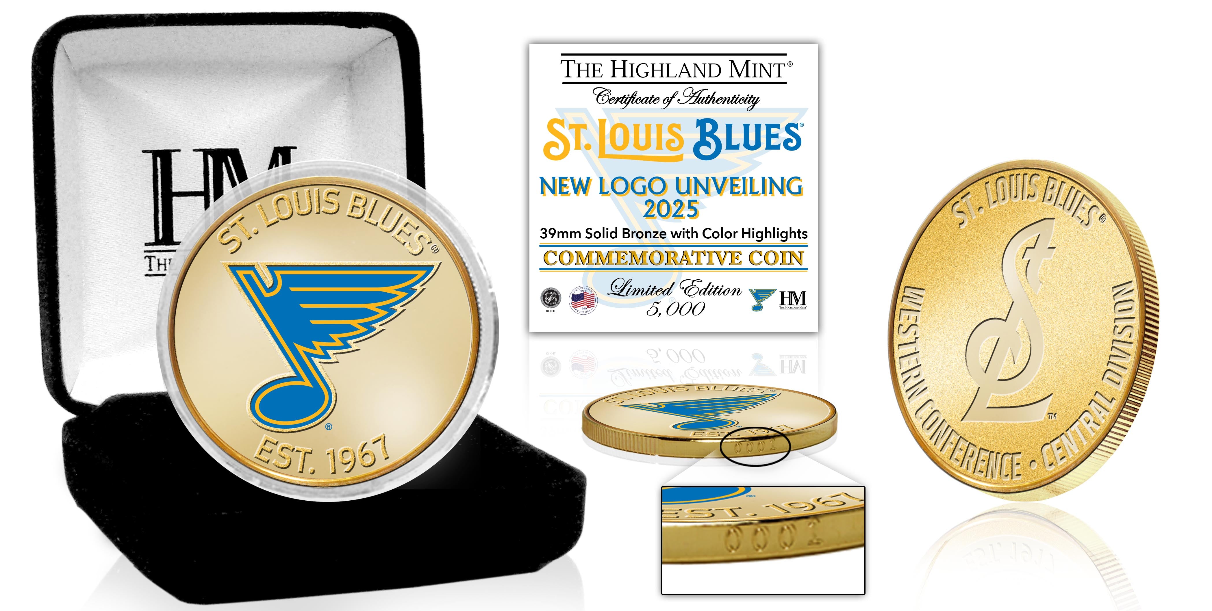 St. Louis Blues New Logo Bronze Coin