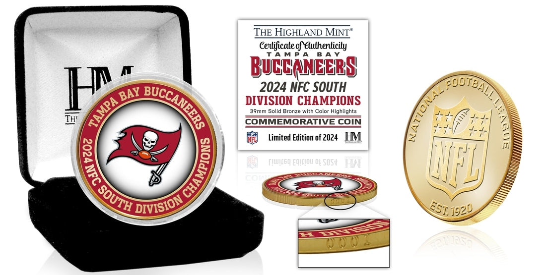Tampa Bay Buccaneers NFC South Division Champions Bronze Color Coin - Coins
