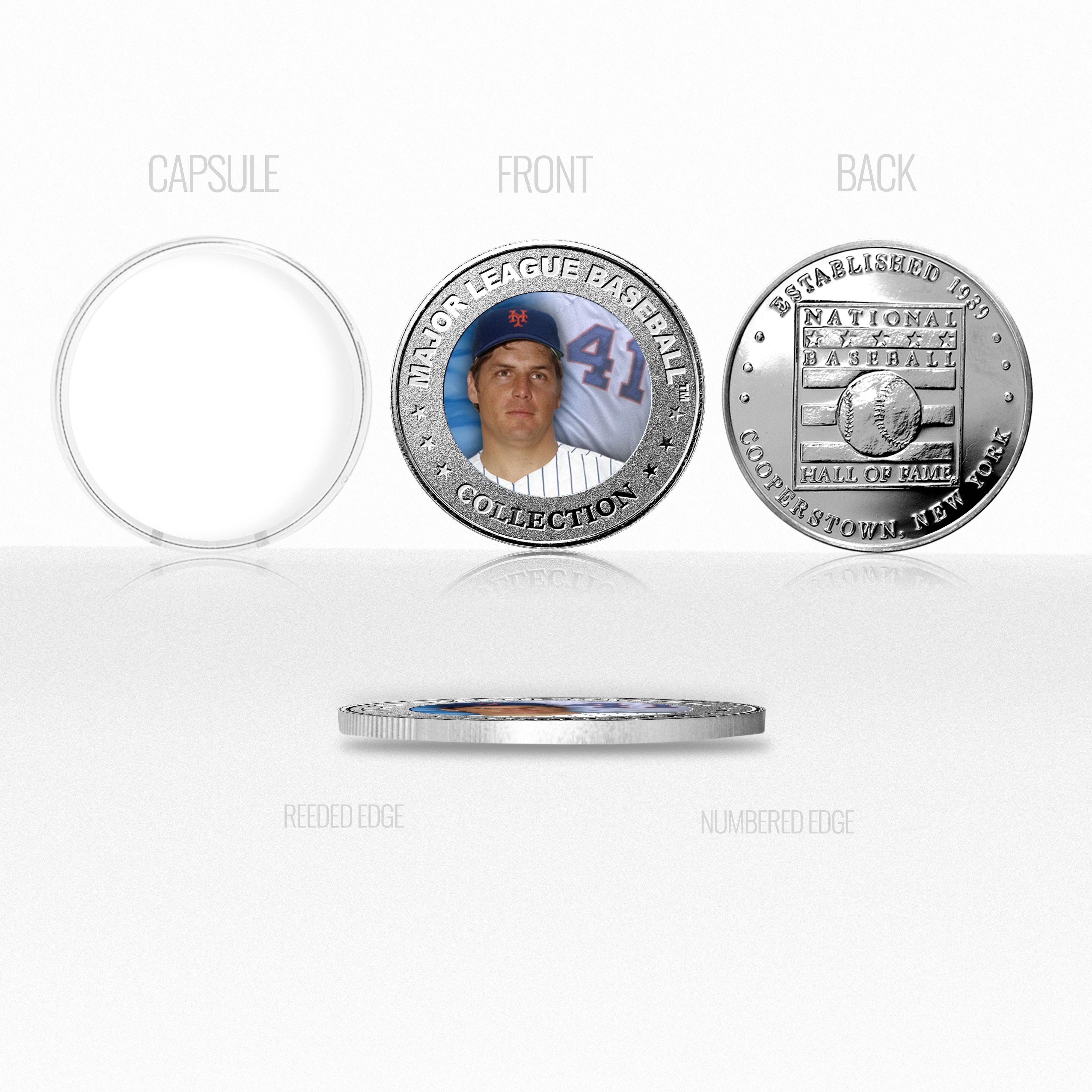 Tom Seaver Baseball Hall of Fame Silver Color Coin