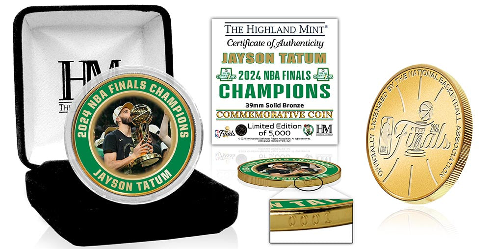 Jayson Tatum 2024 NBA Finals Champs Bronze Color Coin