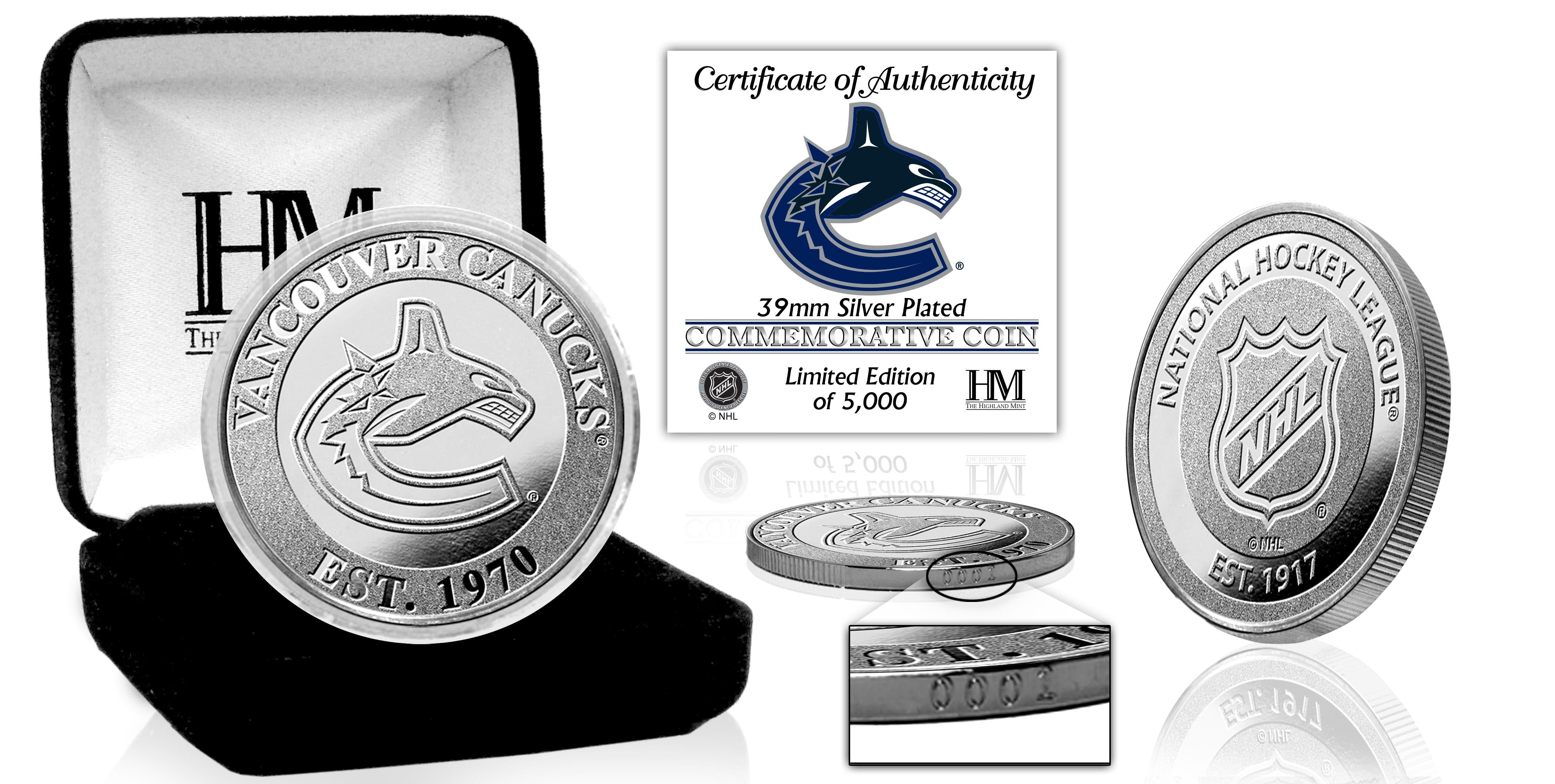 Vancouver Canucks Silver Mint Coin