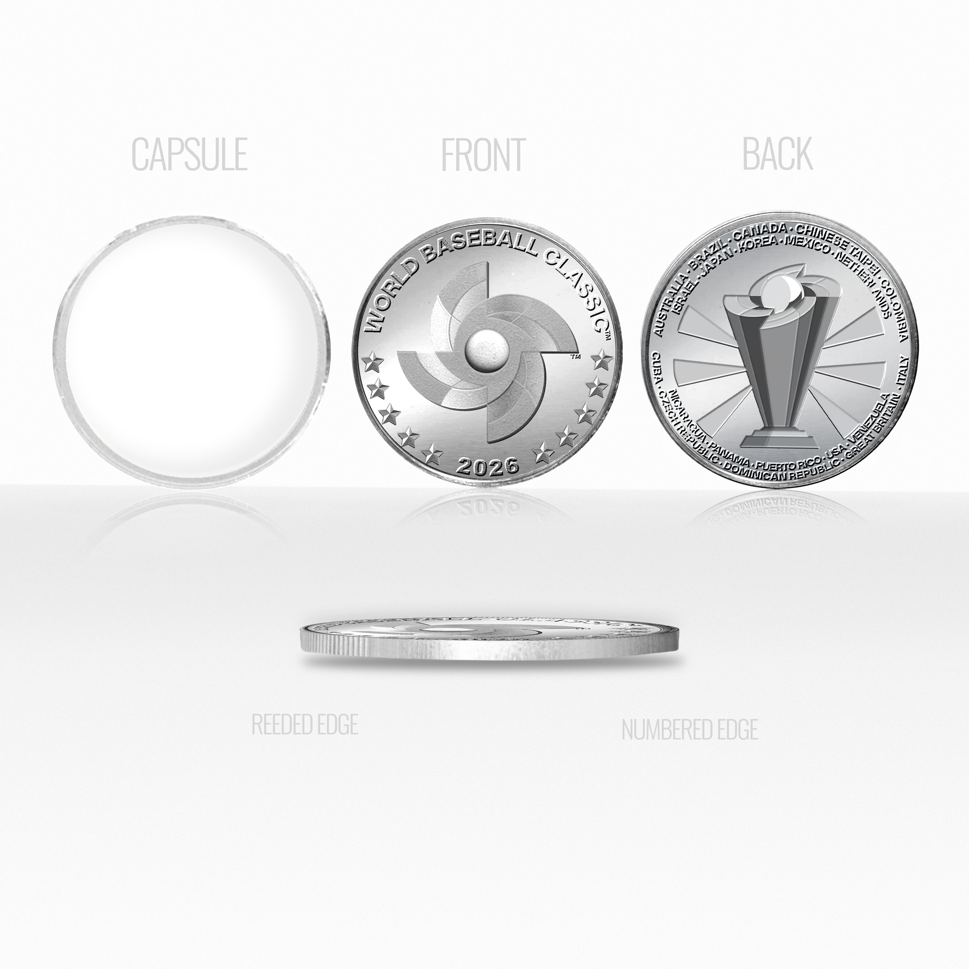 World Baseball Classic 2026 Silver Plated Coin