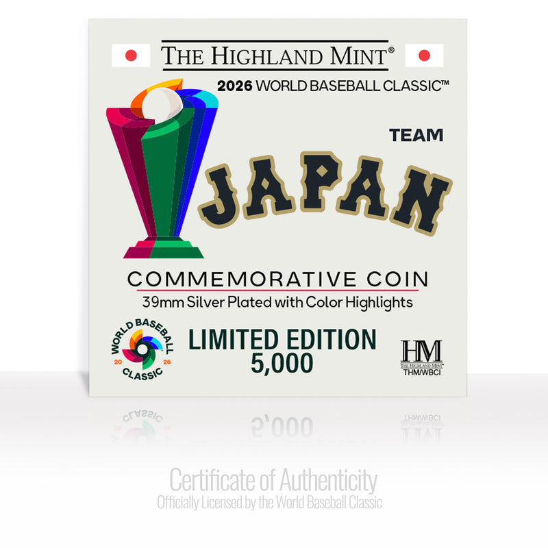 Japan World Baseball Classic 2026 Silver Plated Coin