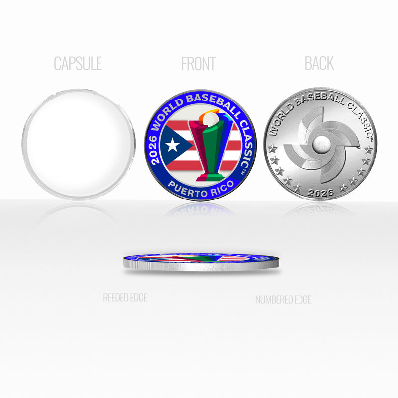 Puerto Rico World Baseball Classic 2026 Silver Plated Coin