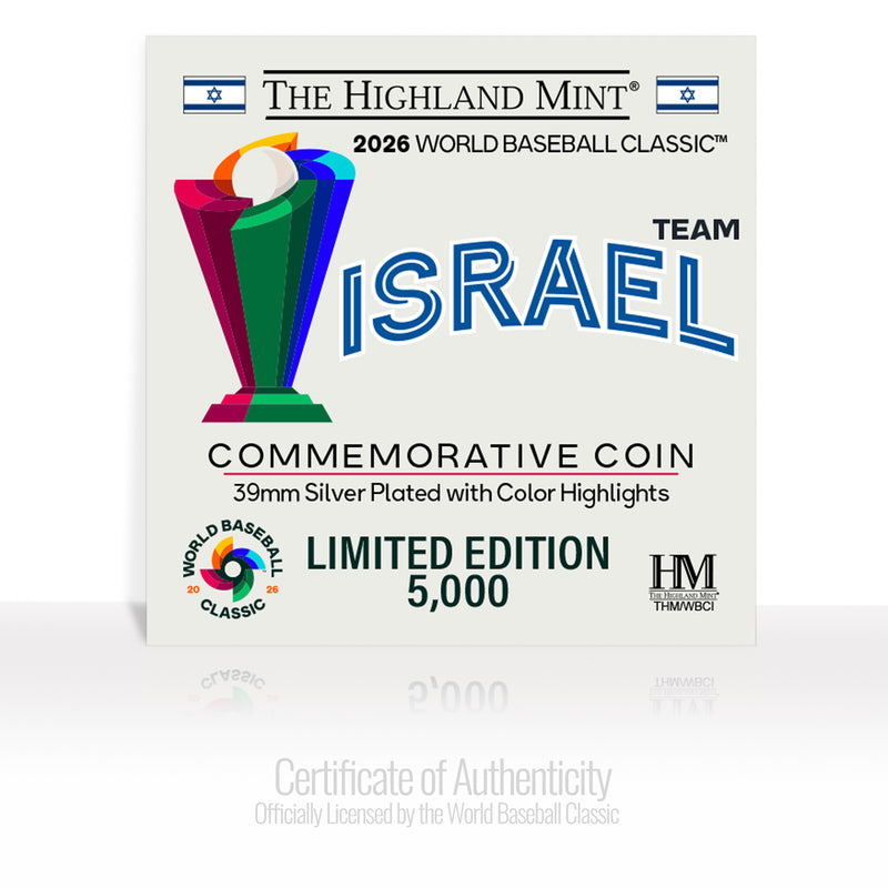 Israel World Baseball Classic 2026 Silver Plated Coin