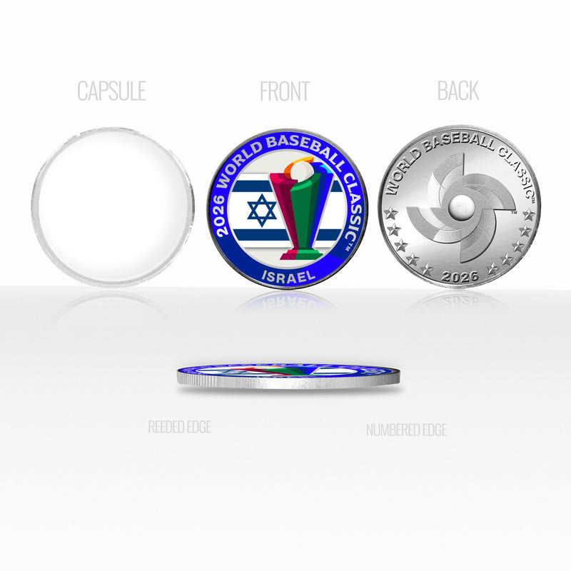 Israel World Baseball Classic 2026 Silver Plated Coin