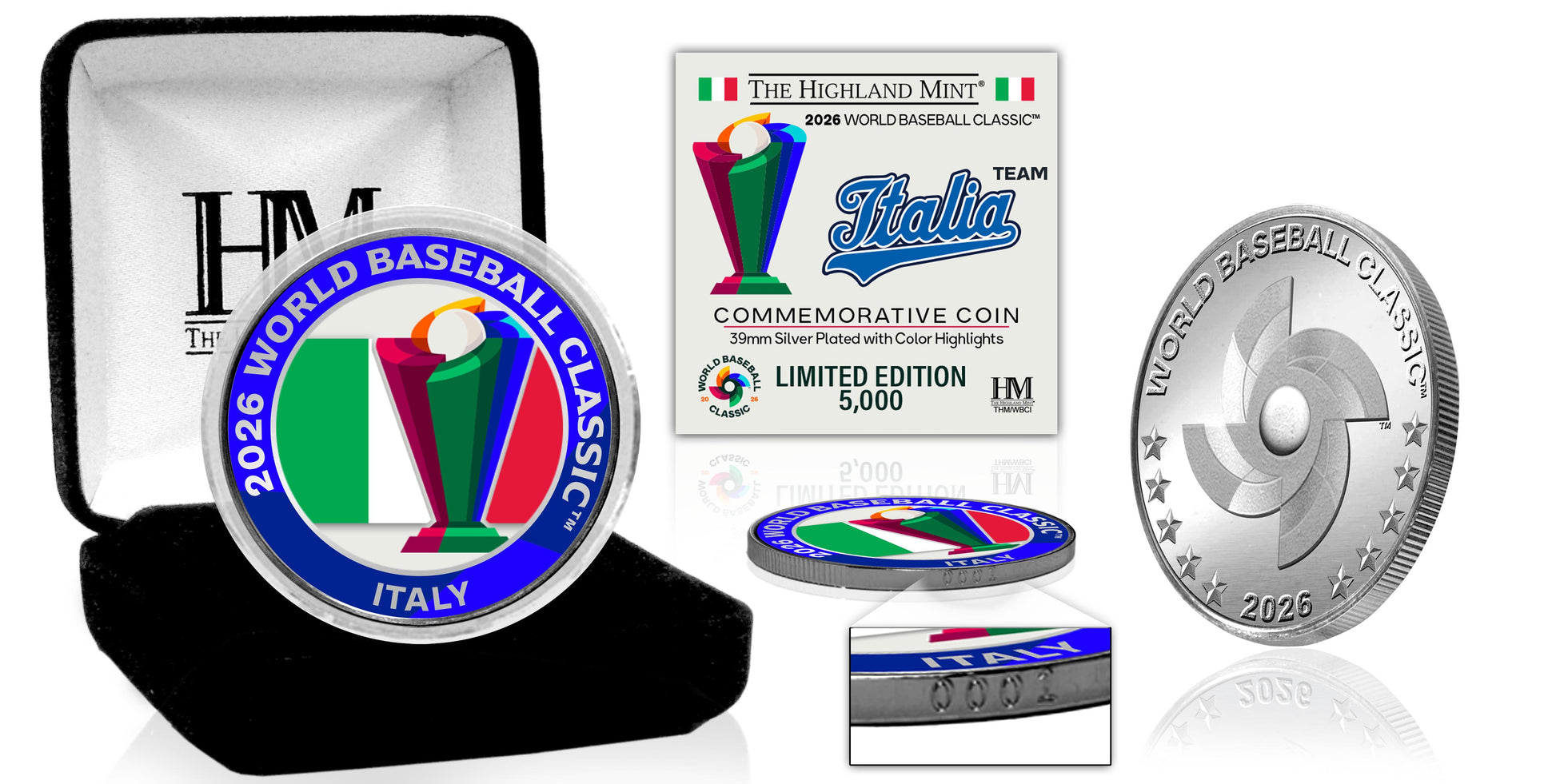  Italy World Baseball Classic 2026 Silver Plated Coin