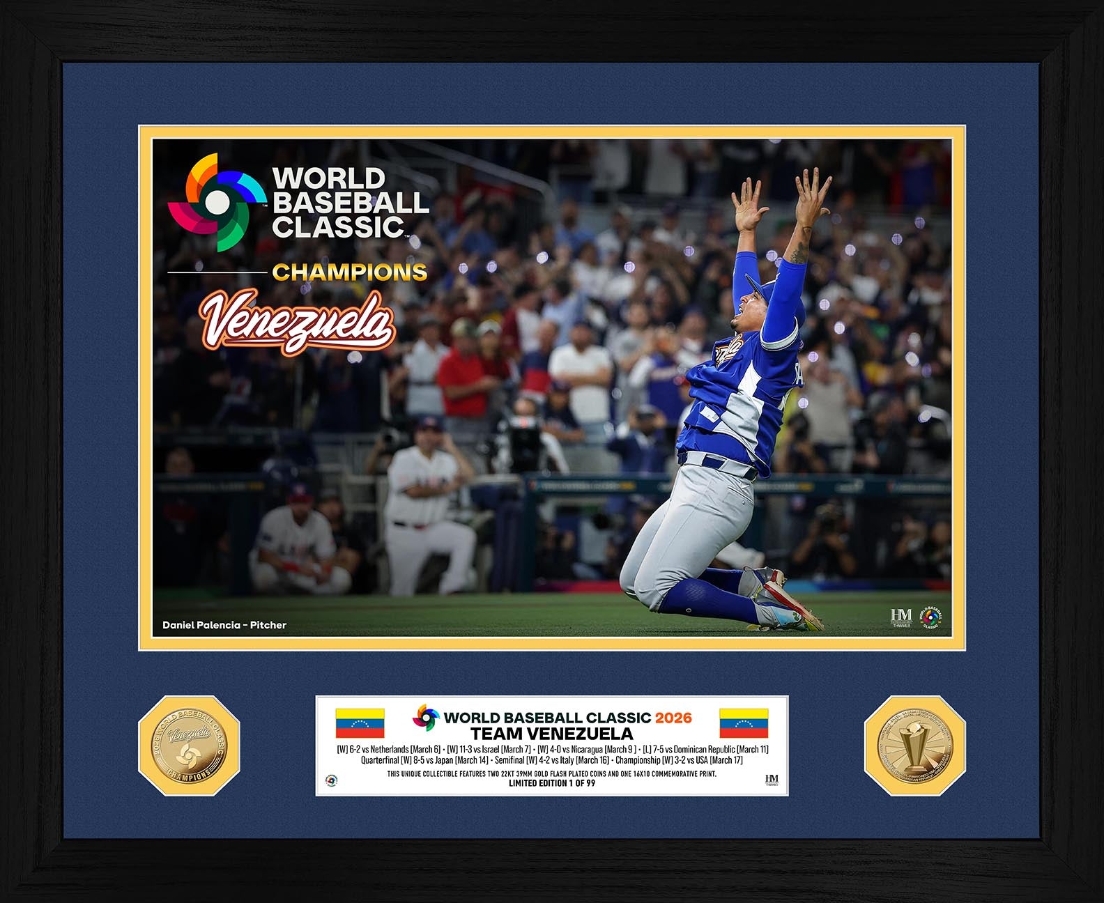 DANIEL PALENCIA CELEBRATING THE WBC 2026 CHAMPIONSHIP GOLD COIN PHOTO MINT