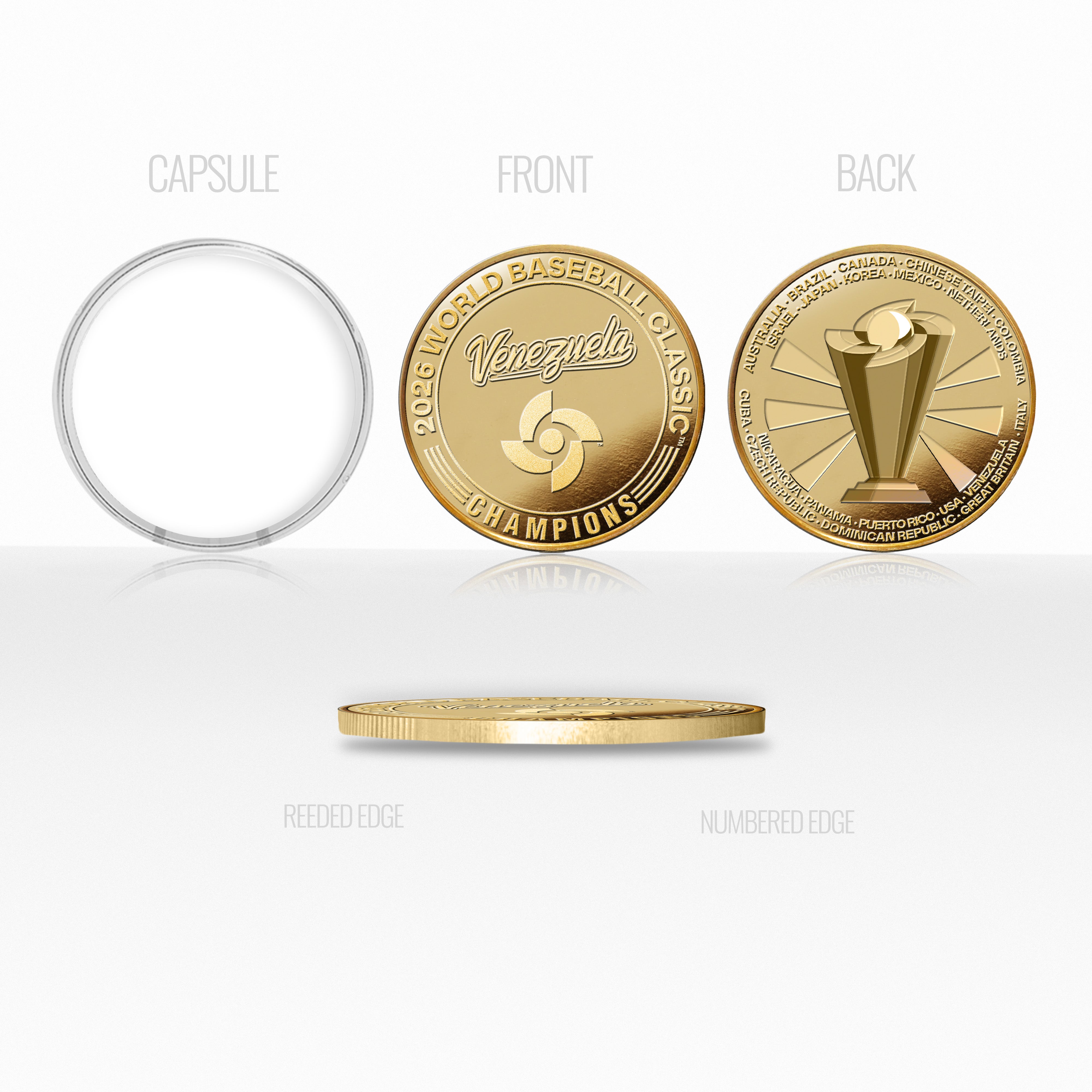 Venezuela 2026 World Baseball Classic Champions Gold Coin