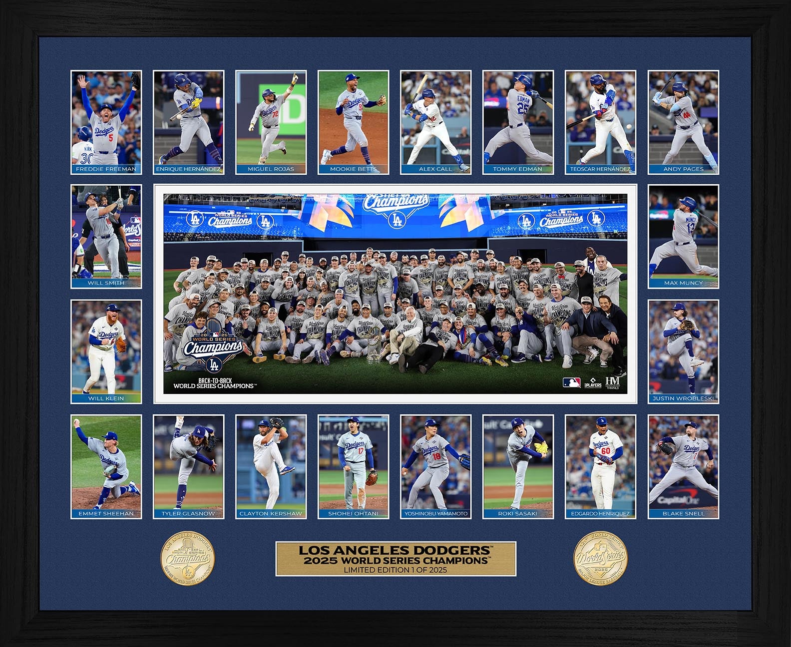 Los Angeles Dodgers 2025 World Series Champions Memorable Moments Bronze Coin Photo Mint