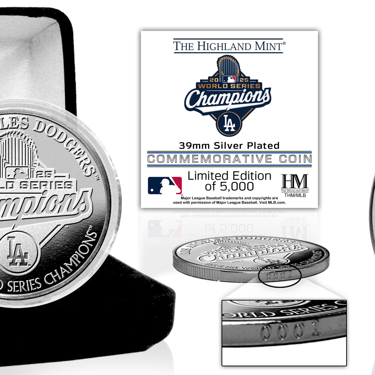 Los Angeles Dodgers 2025 World Series Champions Silver Coin