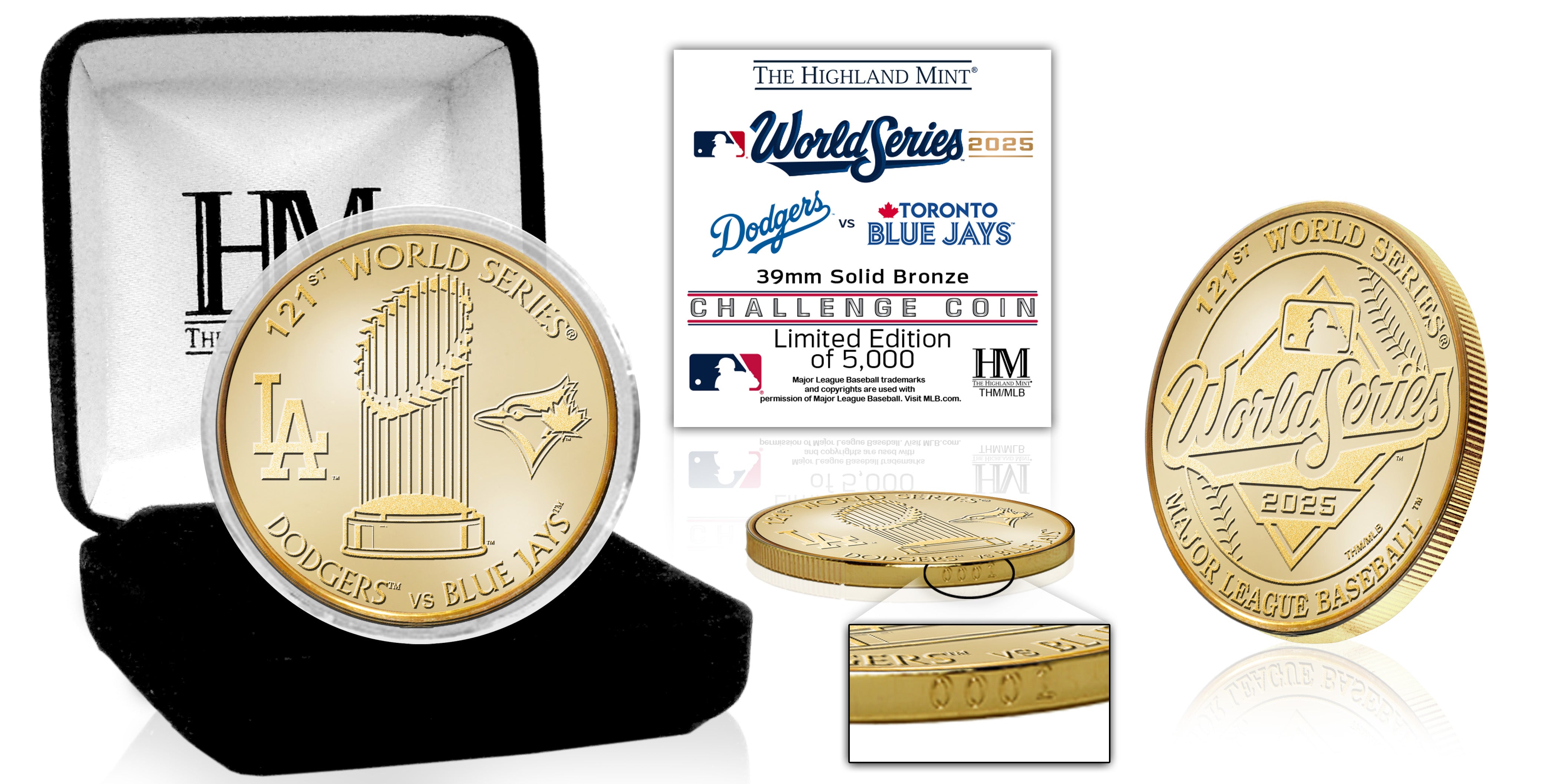 Toronto Blue Jays vs Los Angeles Dodgers 2025 World Series Dueling Bronze Coin