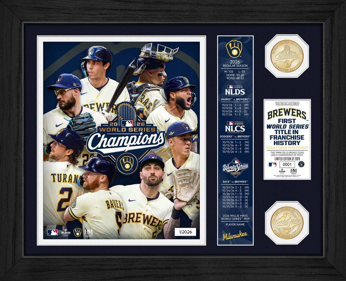 Milwaukee Brewers 2026 World Series Champions Team Force Banner Bronze Coin Photo Mint