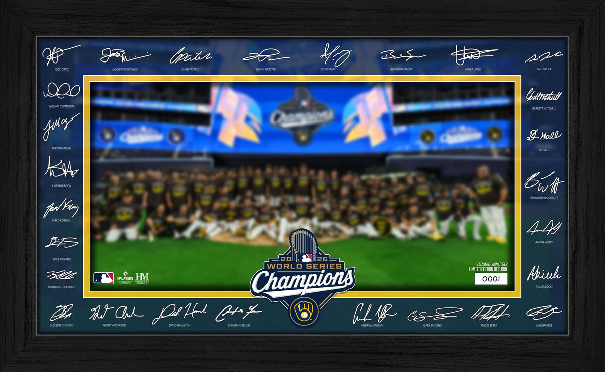 Milwaukee Brewers 2026 World Series Champions Celebration Signature Frame