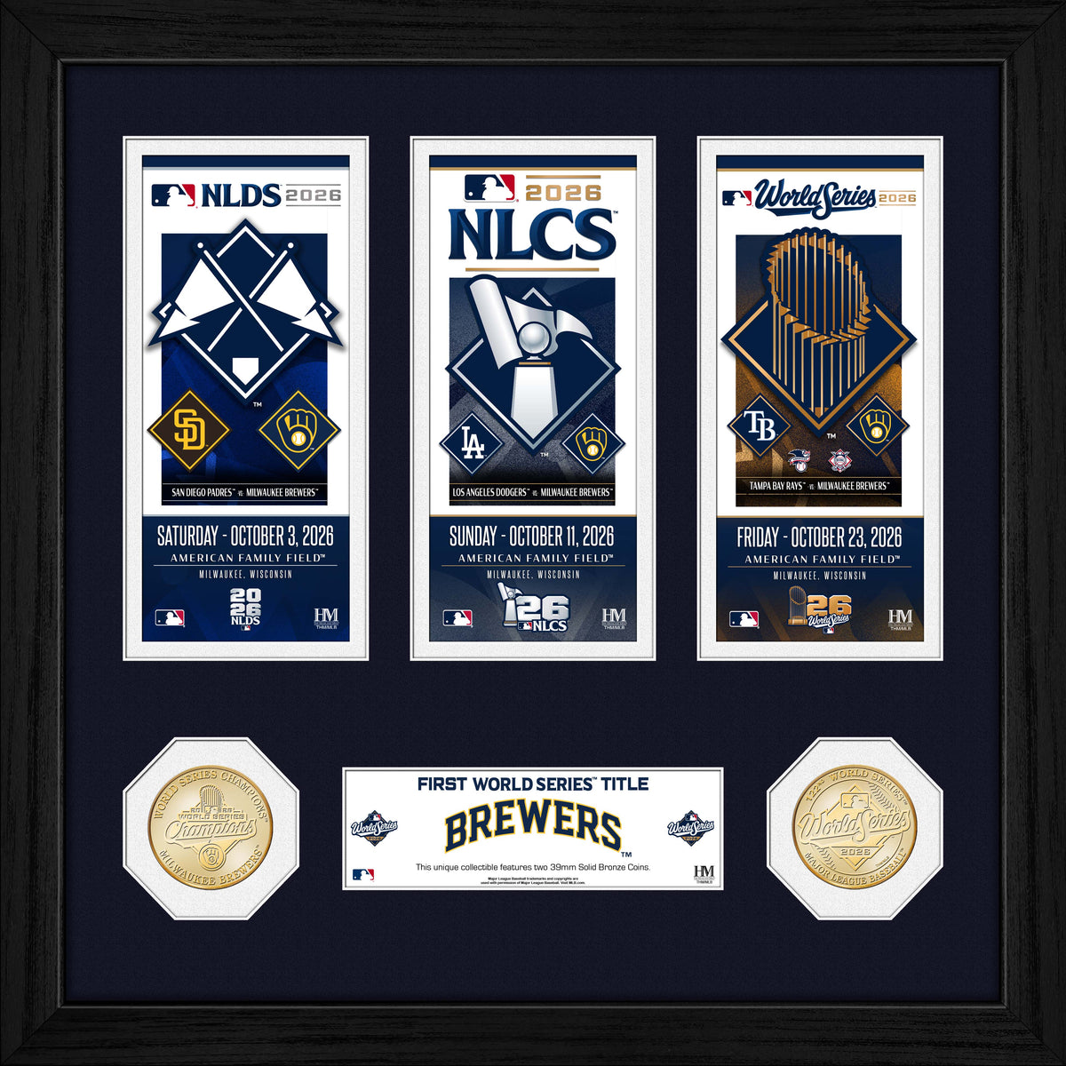 Milwaukee Brewers 2026 Road to the World Series Championship Ticket Collection Photo Mint