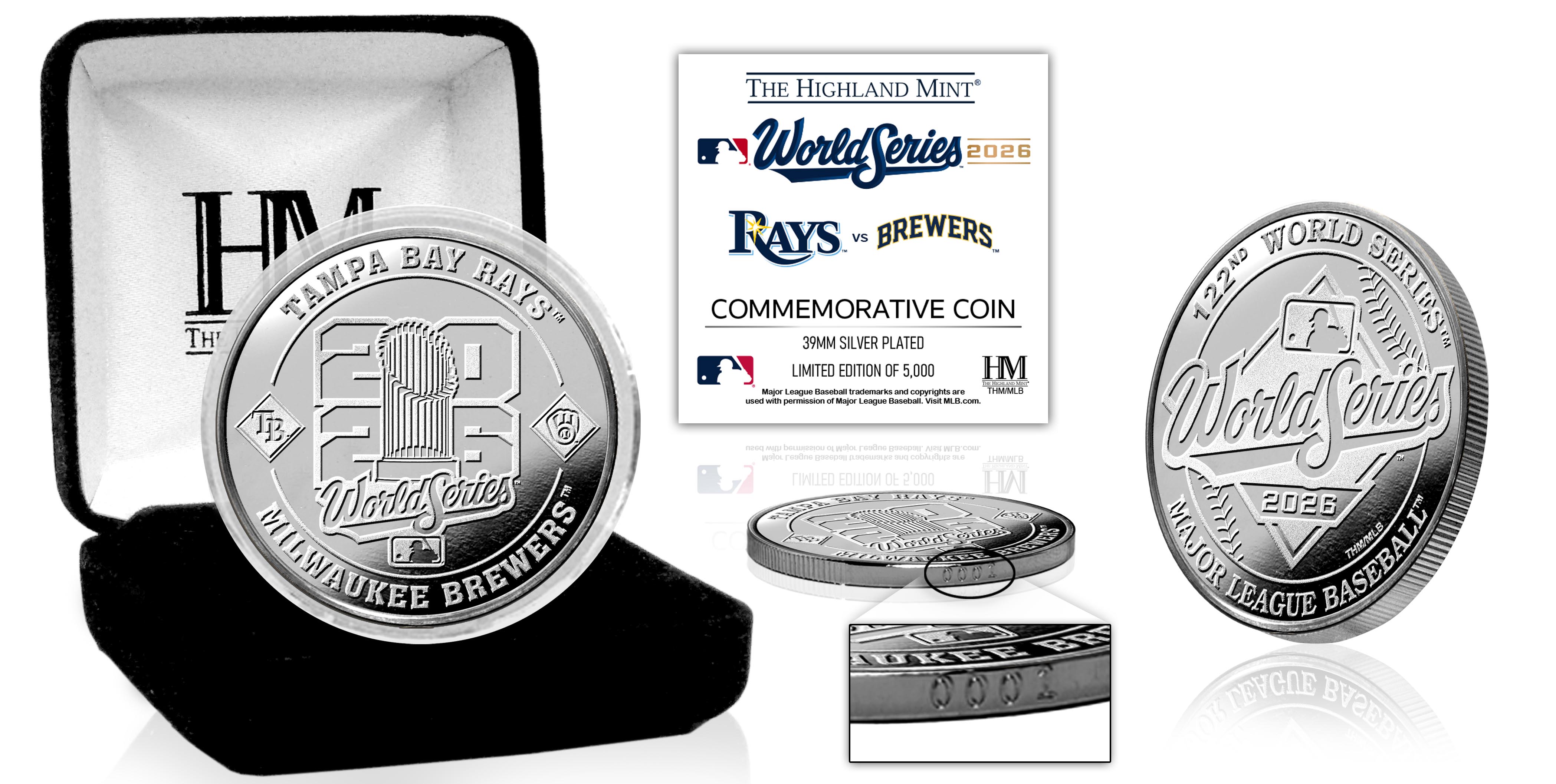 Milwaukee Brewers vs Tampa Bay Rays 2026 World Series Silver-plated Du ...