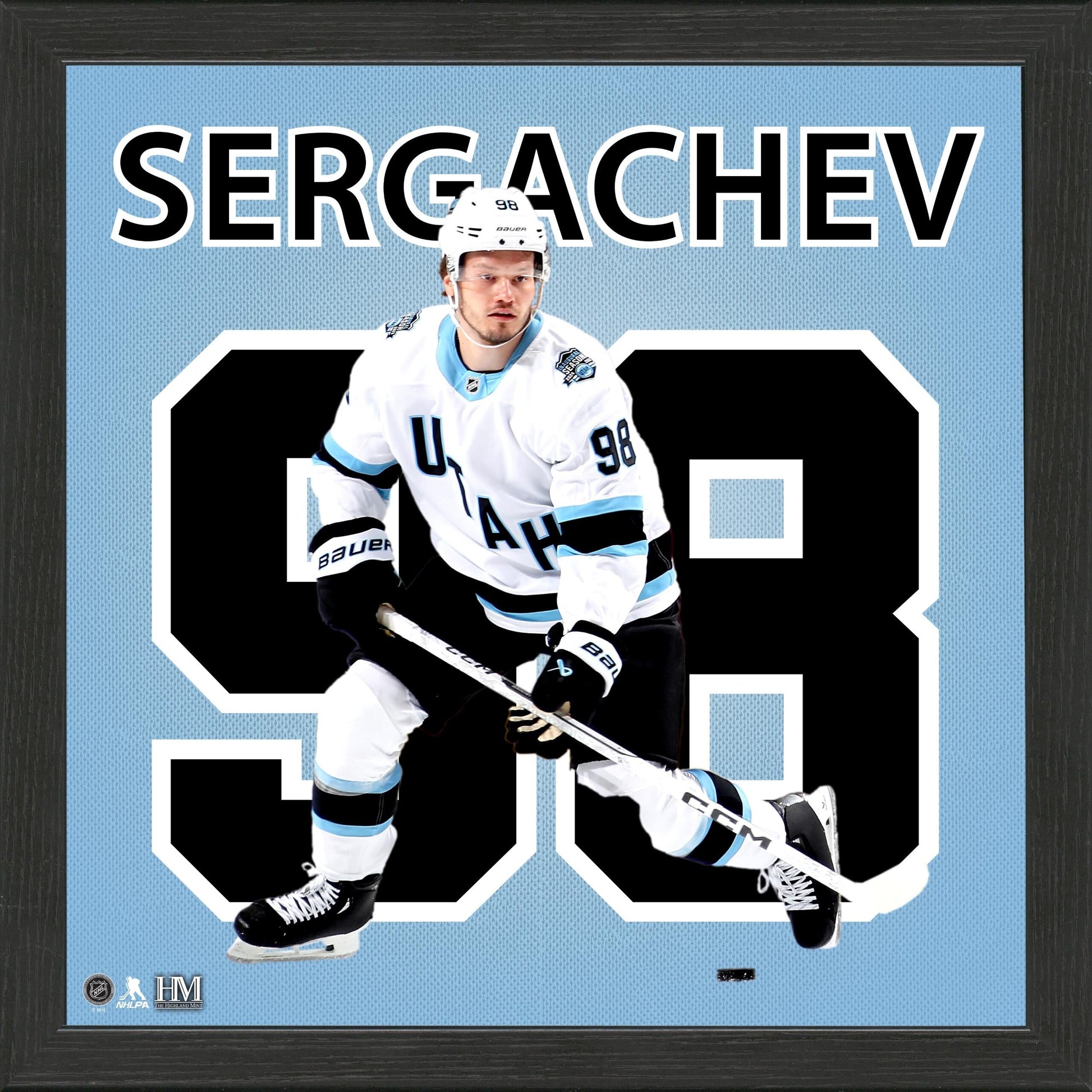 Mikhali Sergachev Utah Hockey Club Impact Jersey Frame - Framed