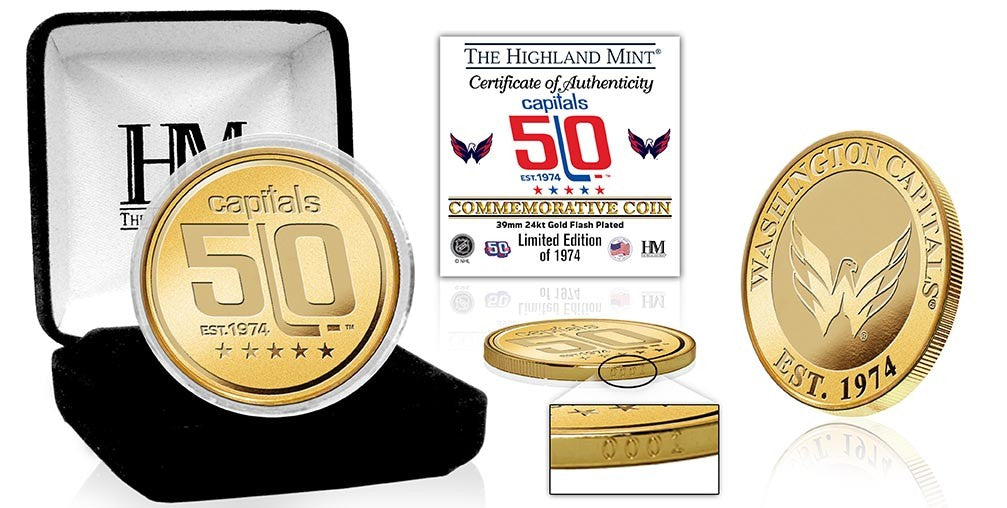Washington Capitals 50th Anniversary Commemorative Gold Coin - Coins
