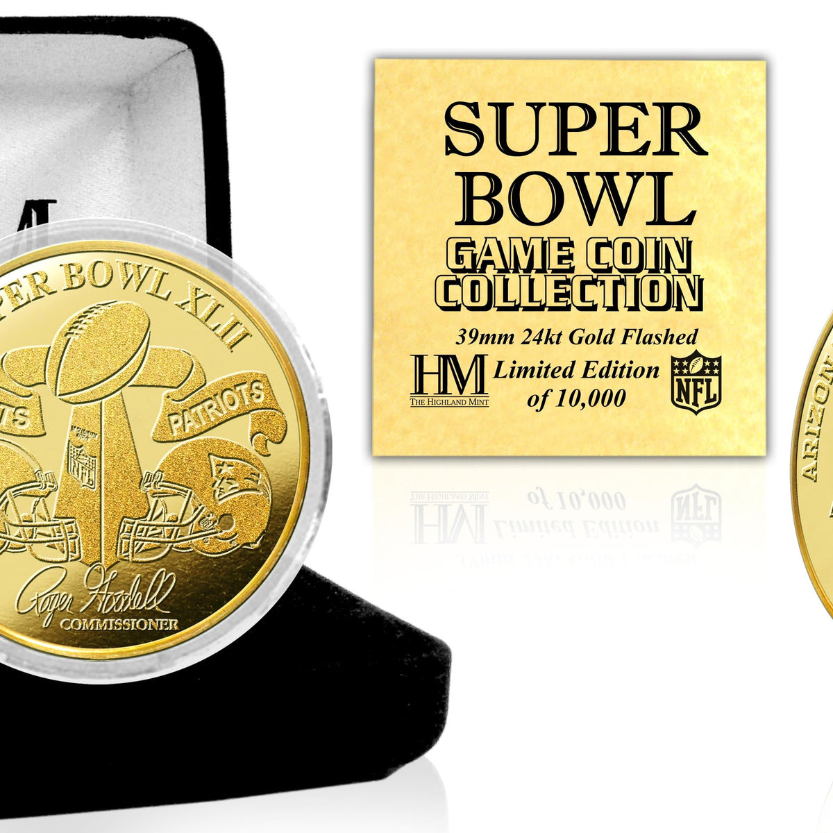 Super Bowl XLII 24kt Gold Flip Coin