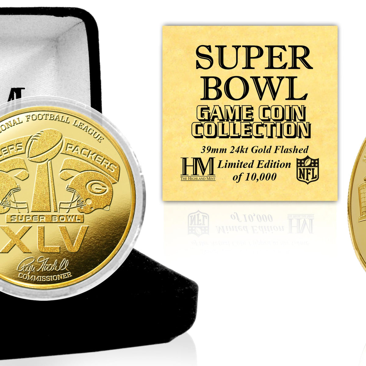 Super Bowl XLV 24KT Gold Flip Coin
