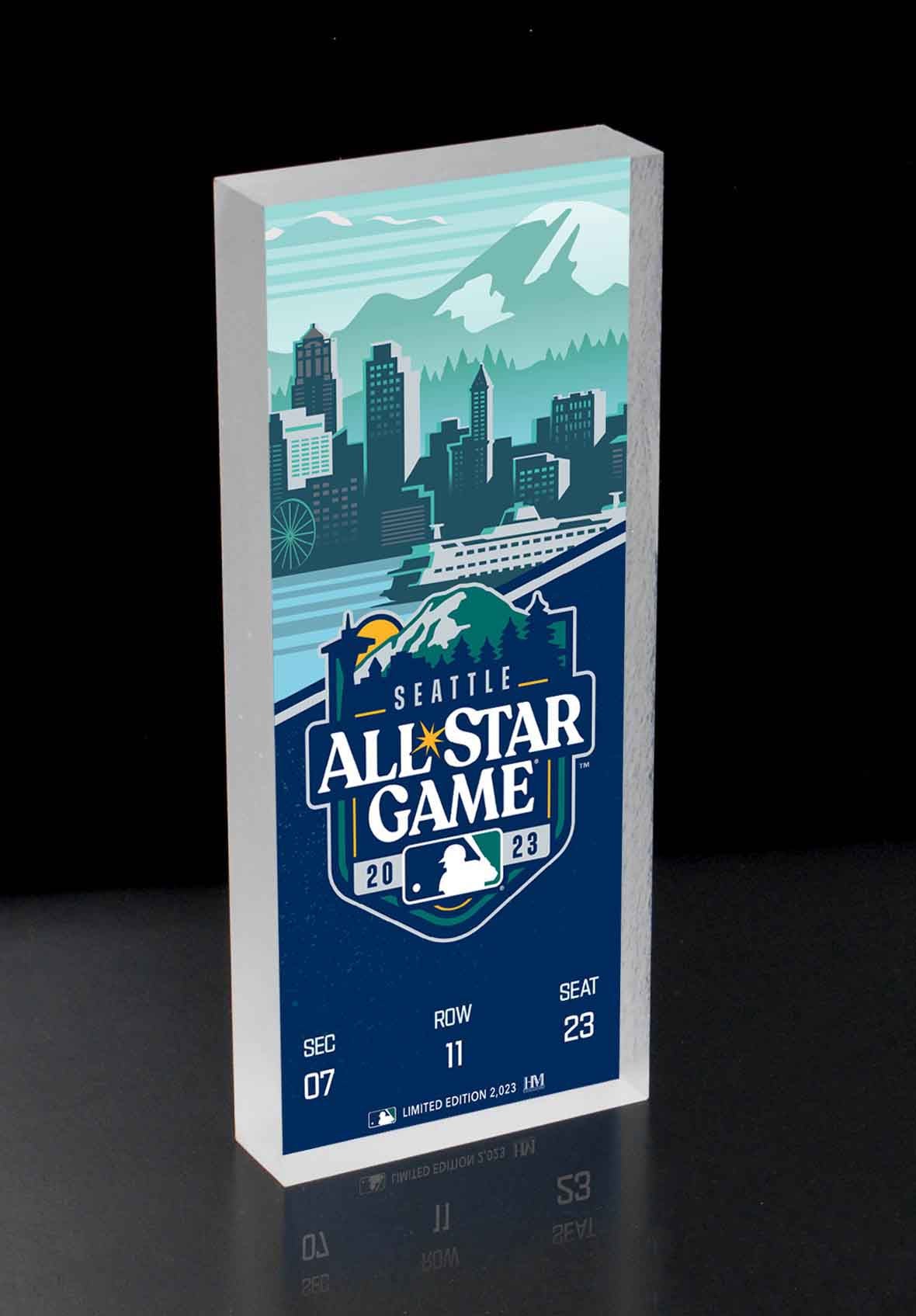 2023 MLB All Star Game Commemorative Ticket 3D BlockArt