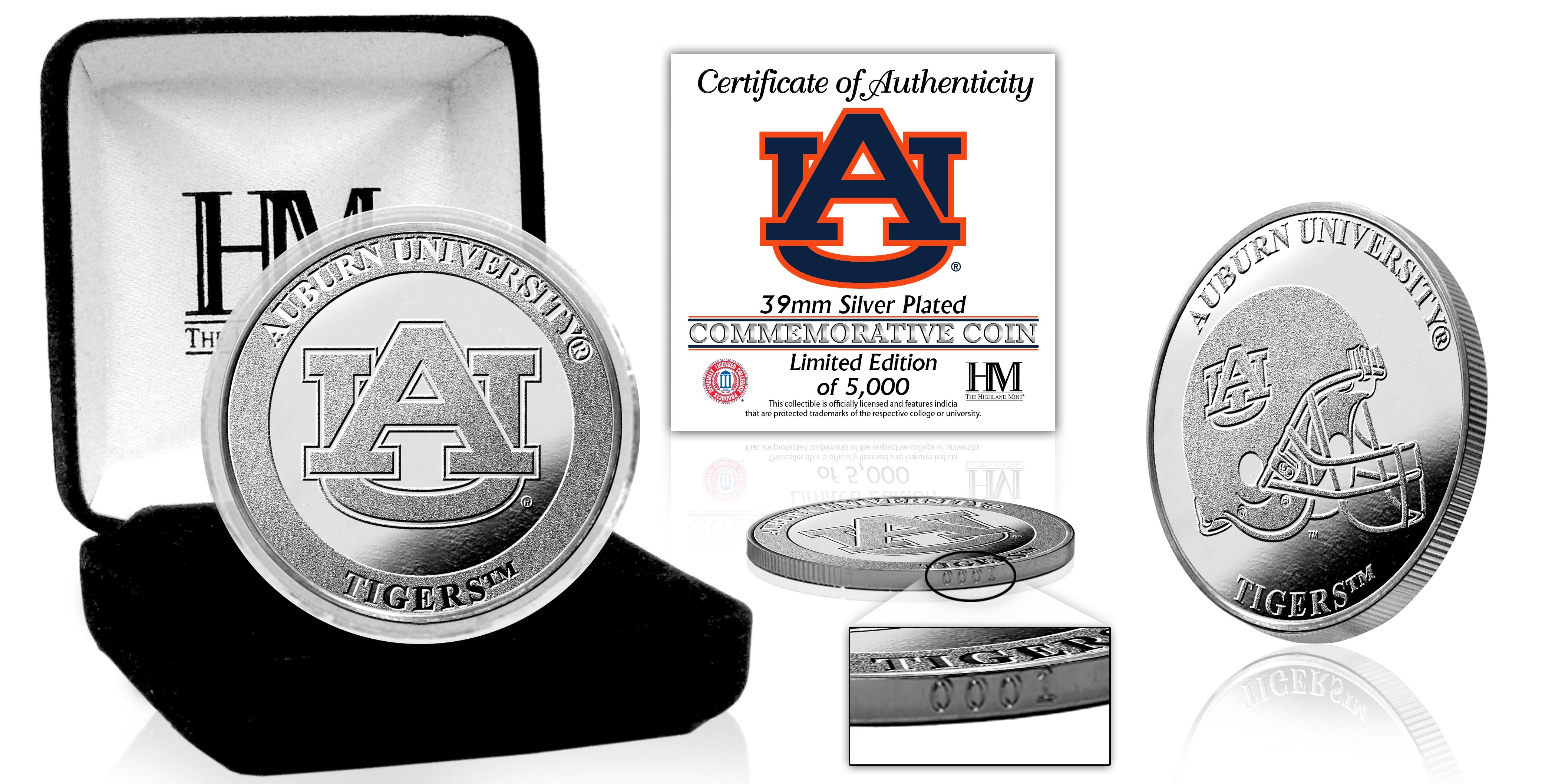 Auburn University Tigers Silver Mint Coin