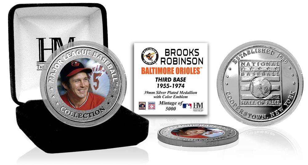 Brooks Robinson Baseball Hall of Fame Silver Color Coin