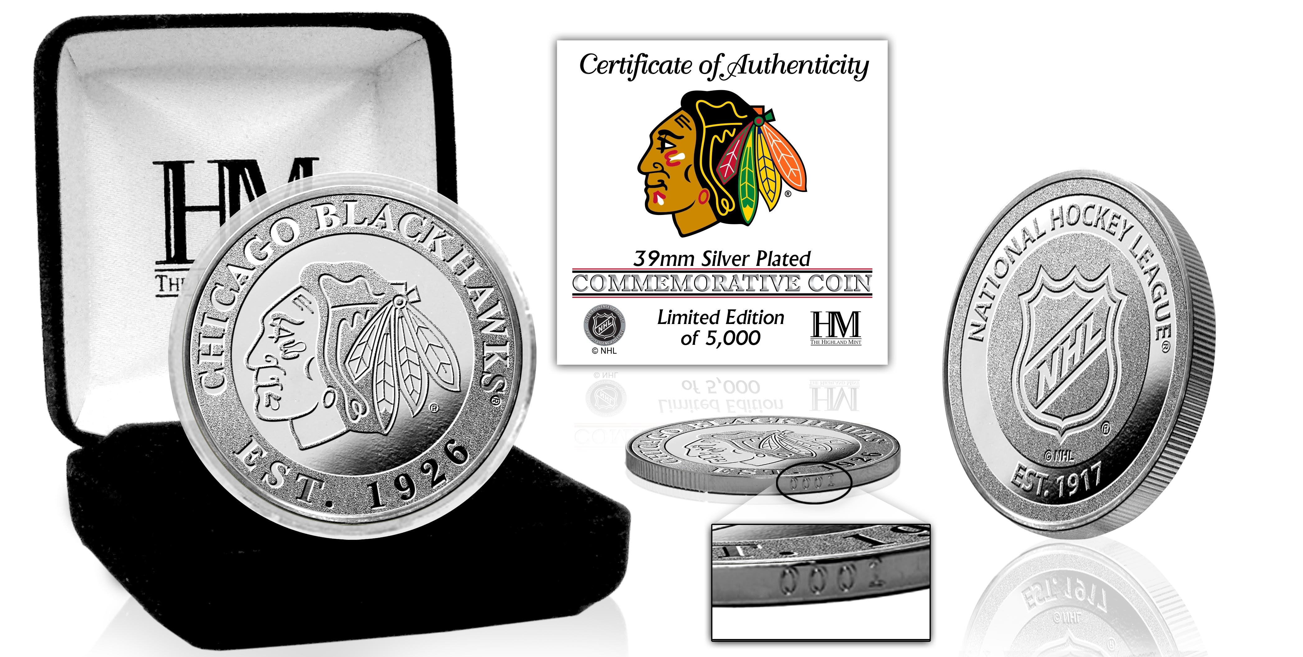 Chicago Blackhawks Silver Mint Coin
