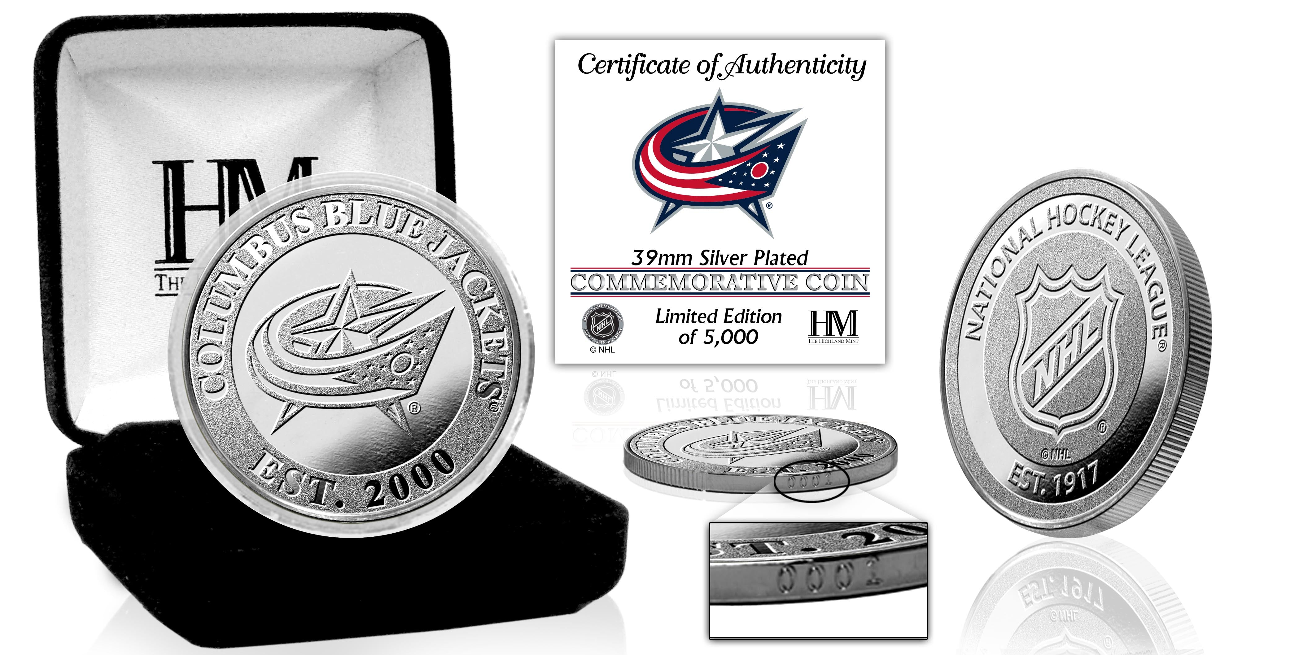 Columbus Blue Jackets Silver Mint Coin
