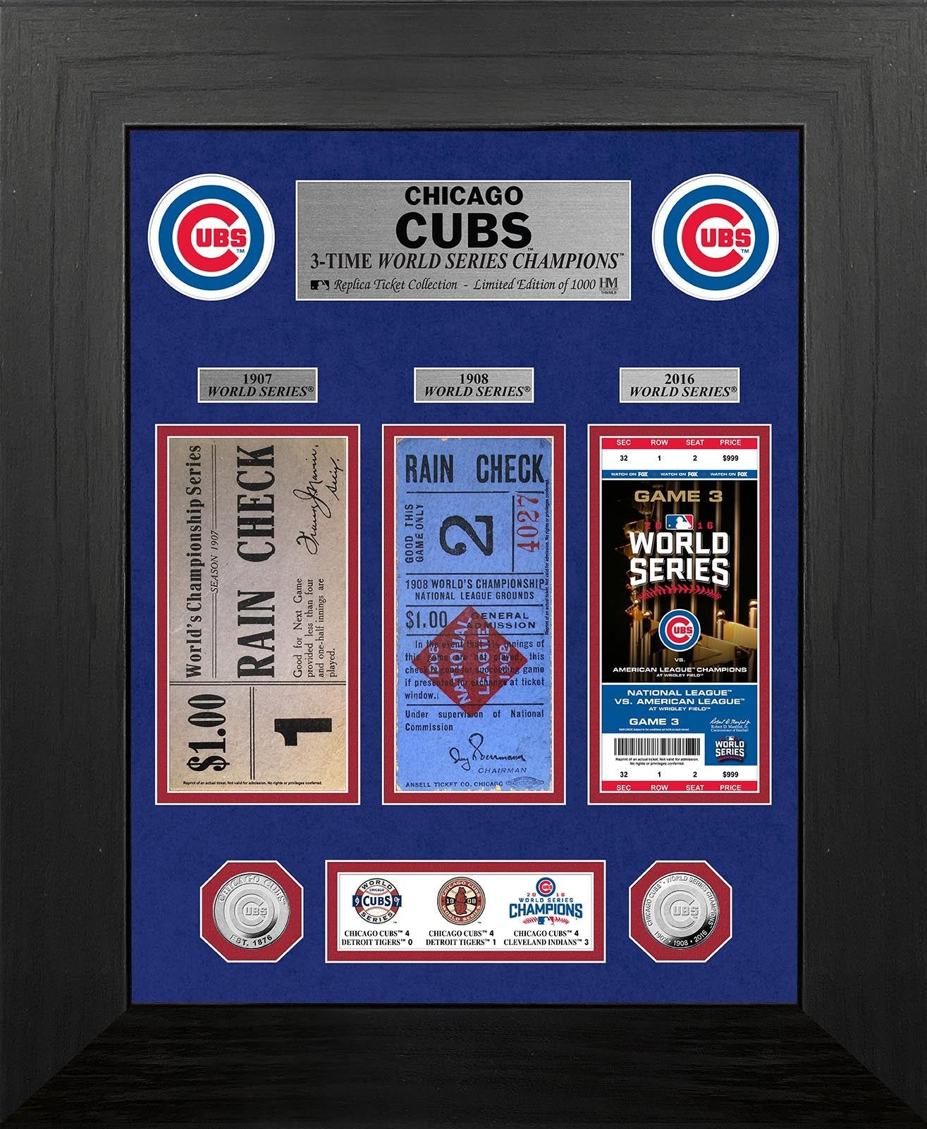 Chicago Cubs World Series Deluxe Silver Coin & Ticket Collection