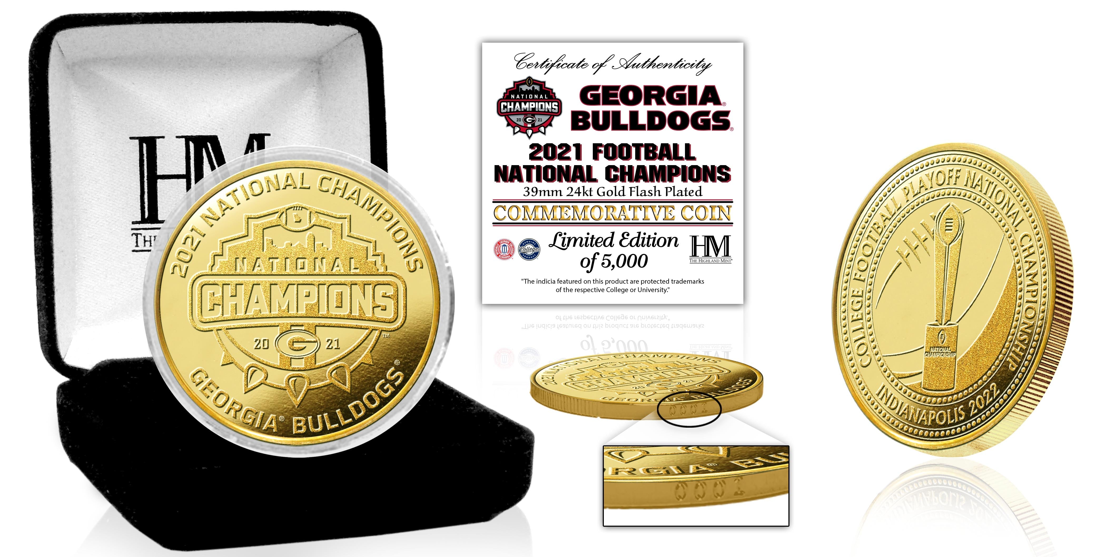 Georgia Bulldogs 2021 National Champions Gold Coin