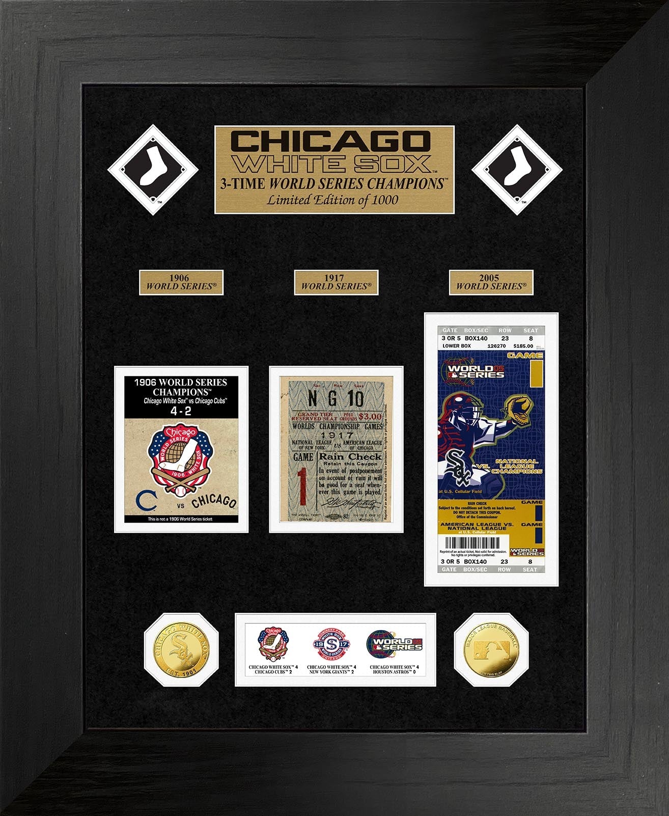 Chicago White Sox World Series Deluxe Gold Coin & Ticket Collection