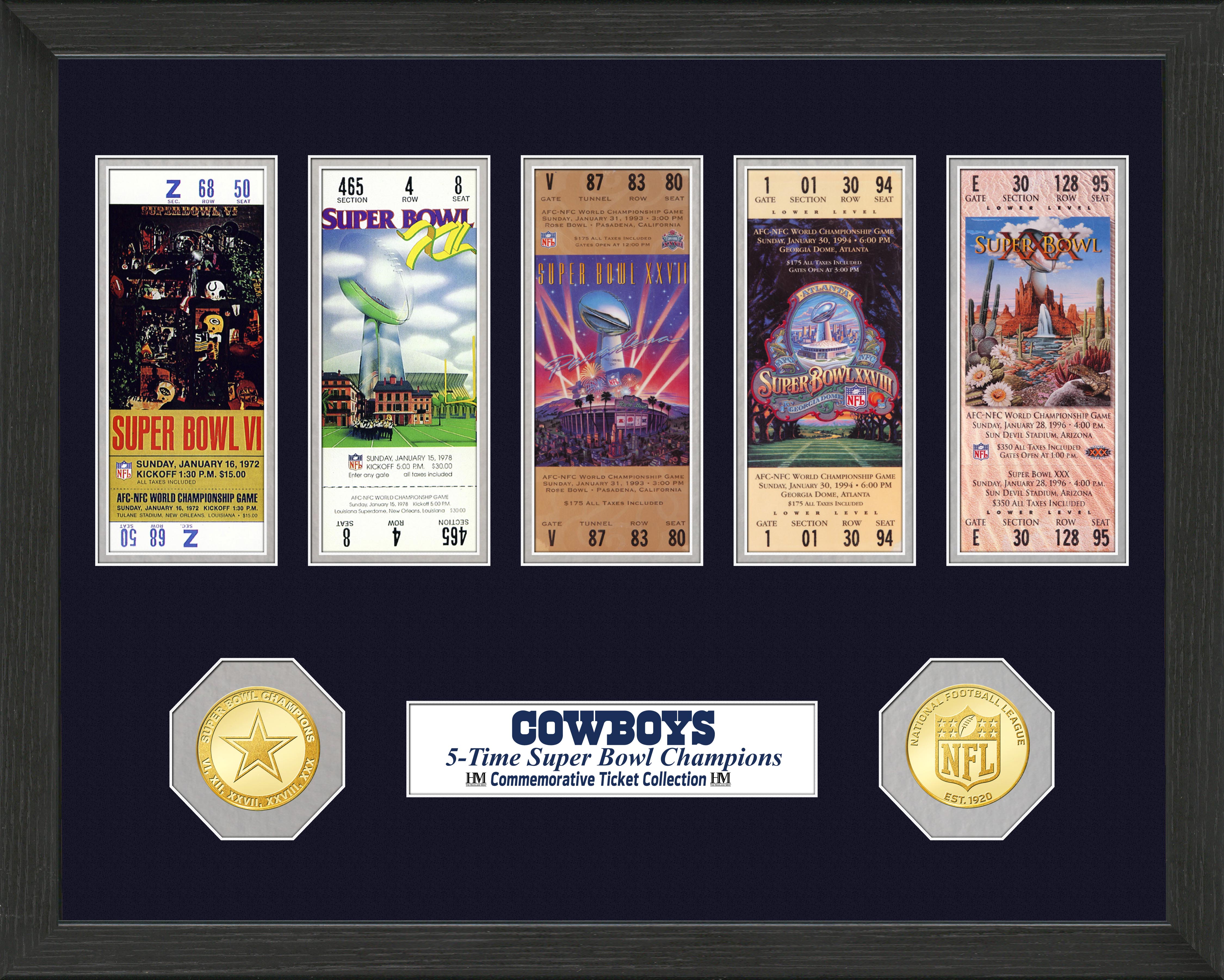 Dallas Cowboys SB Championship Ticket Collection