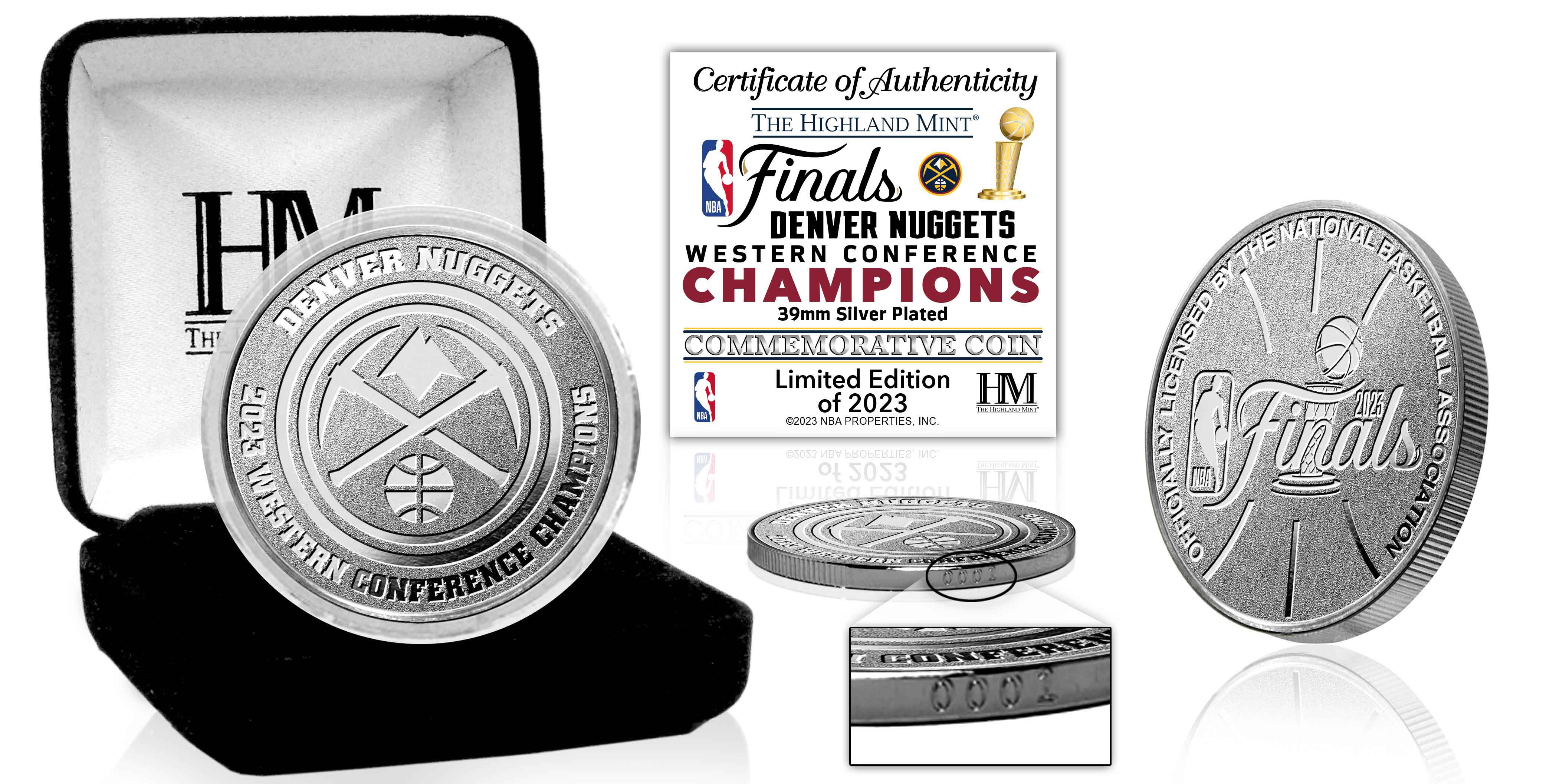 Denver Nuggets 2023 NBA Conference Champs Silver Coin
