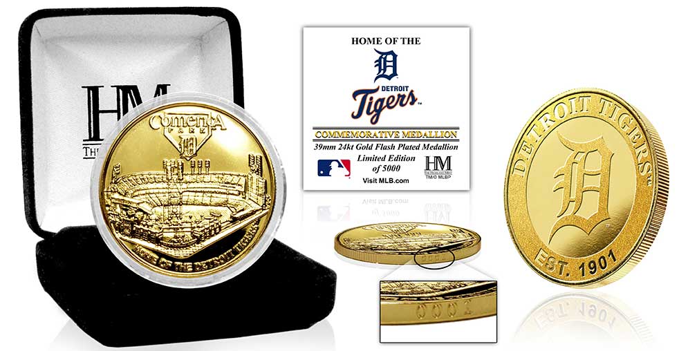 Detroit Tigers Stadium Gold Mint Coin