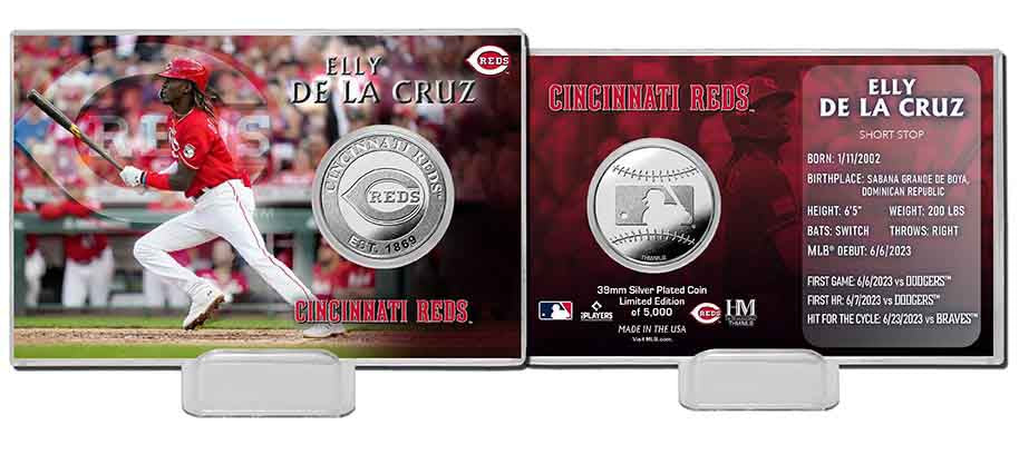 Elly De La Cruz Cincinnati Reds 2023 Silver Coin Acrylic Holder