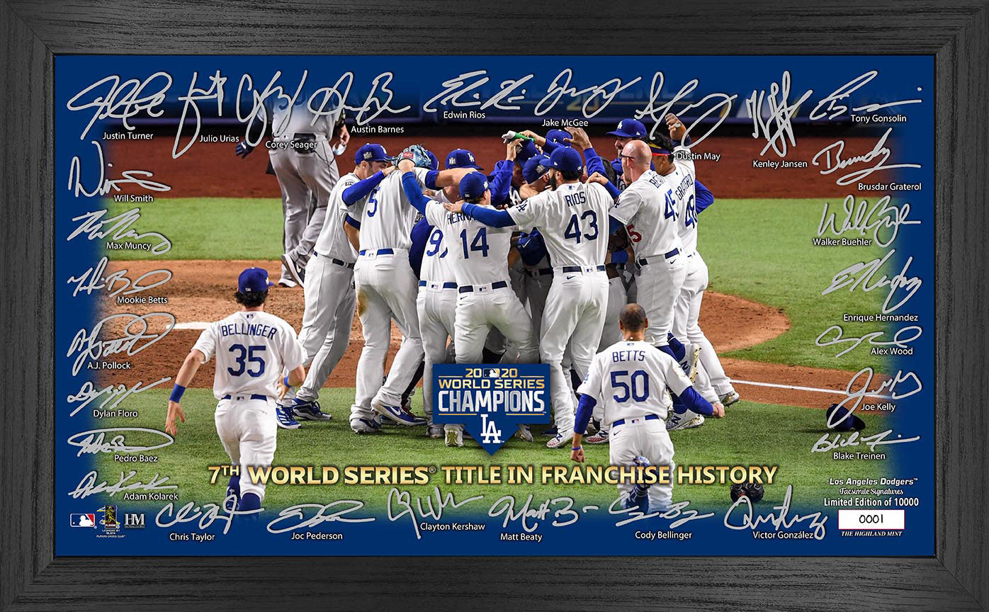 Los Angeles Dodgers 2020 World Series Champions "Celebration" Signature Field