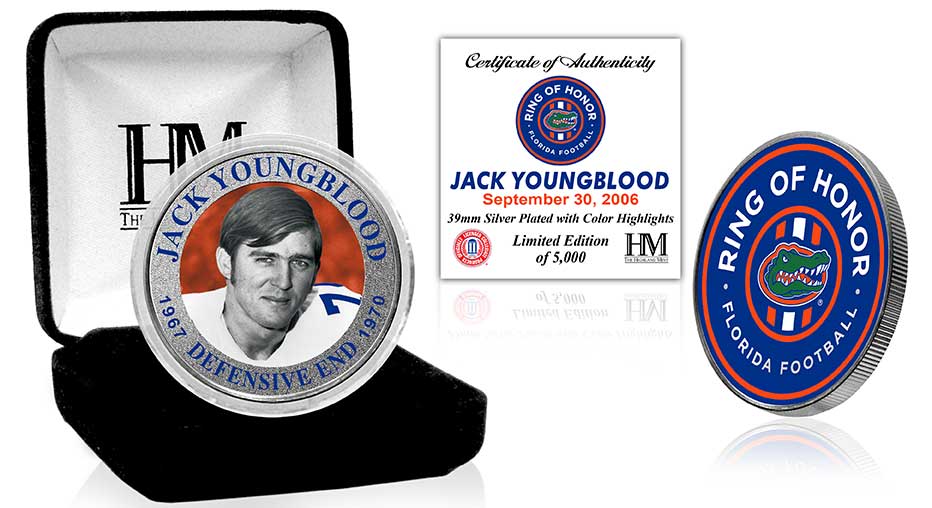 Jack Youngblood Ring of Honor Silver Color Coin