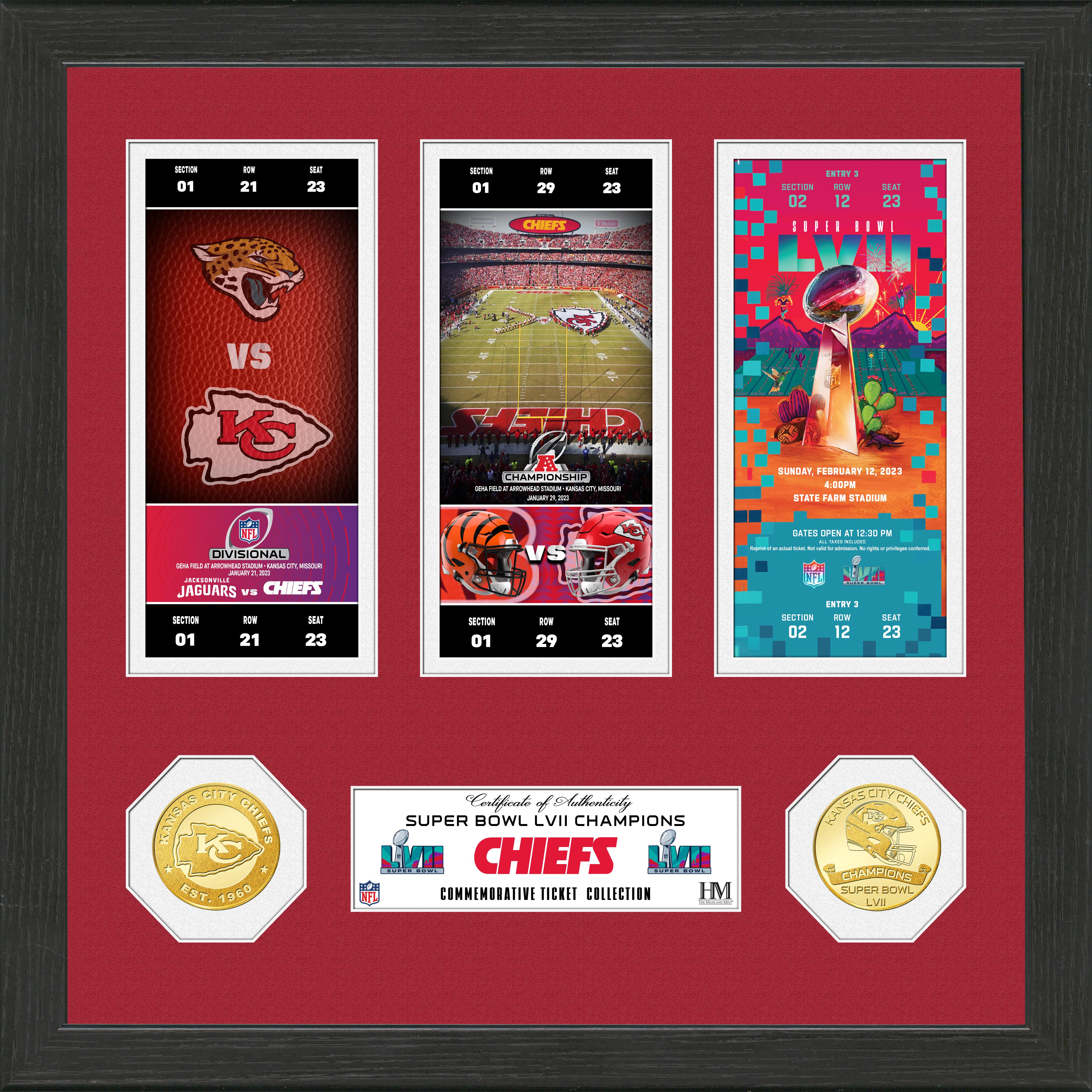 Kansas City Chiefs Road to Super Bowl LVII Championship Ticket Collection