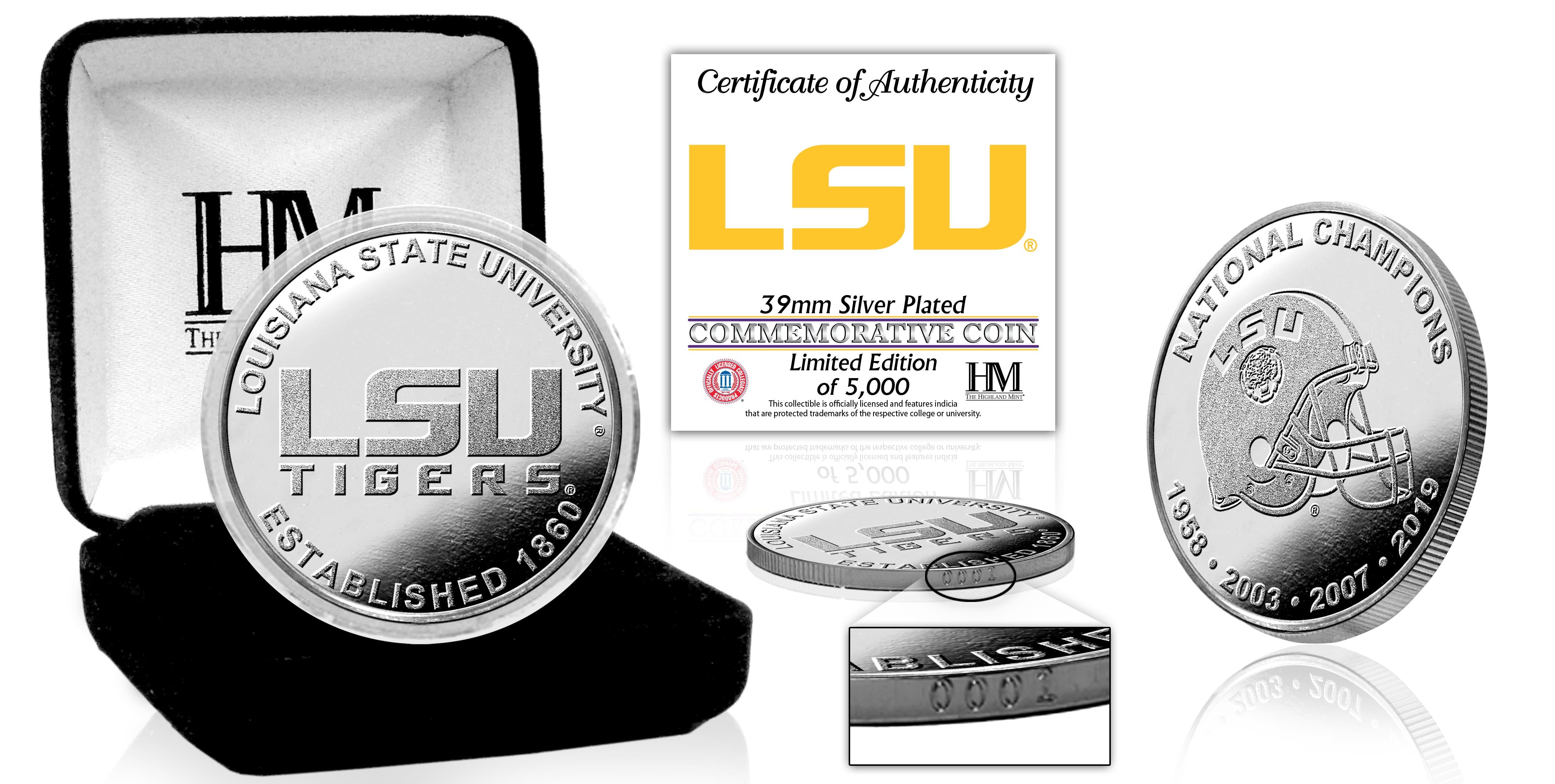 Louisiana State University Tigers Silver Mint Coin