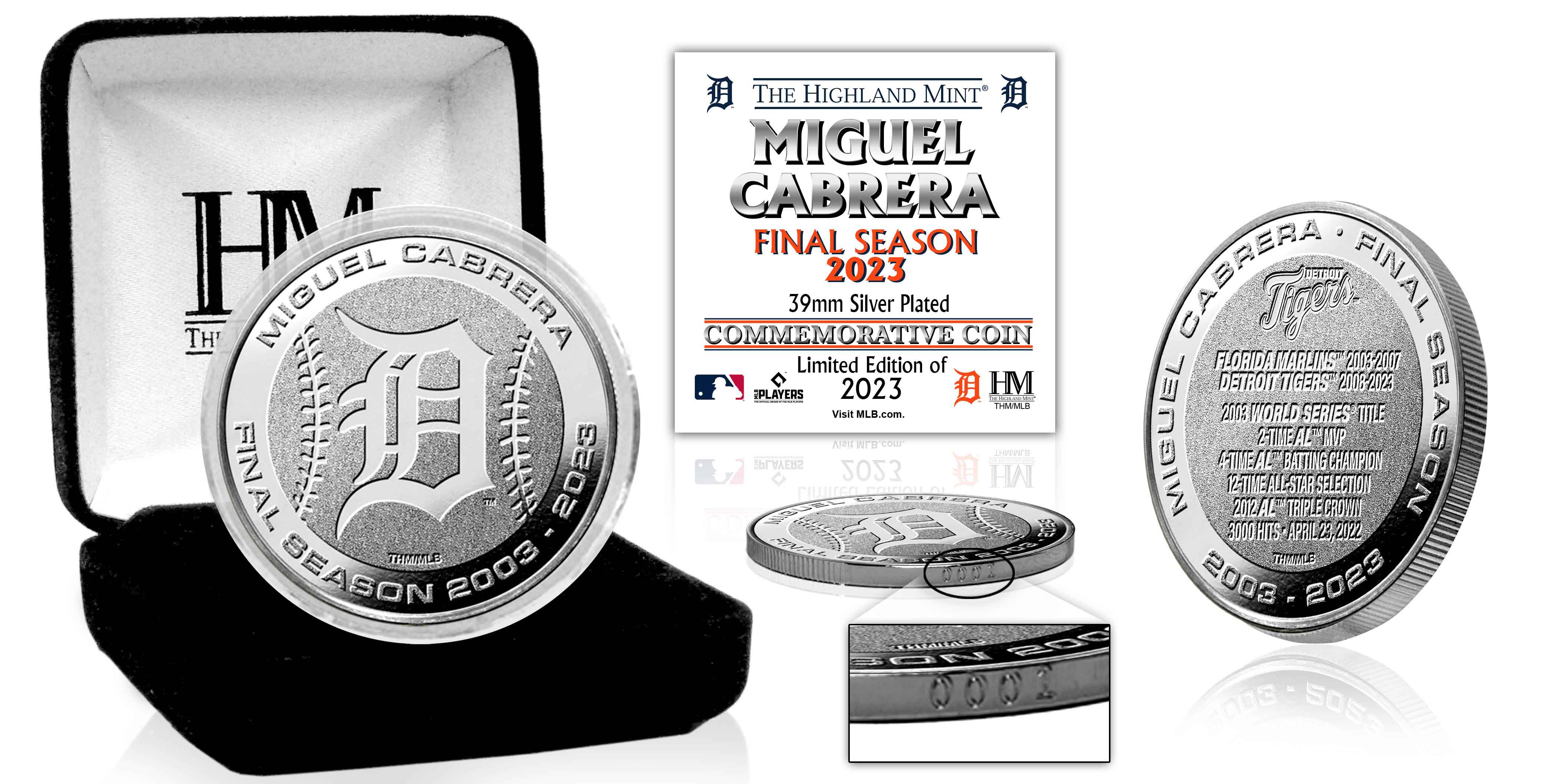 Miguel Cabrera Final Season Silver Mint Coin