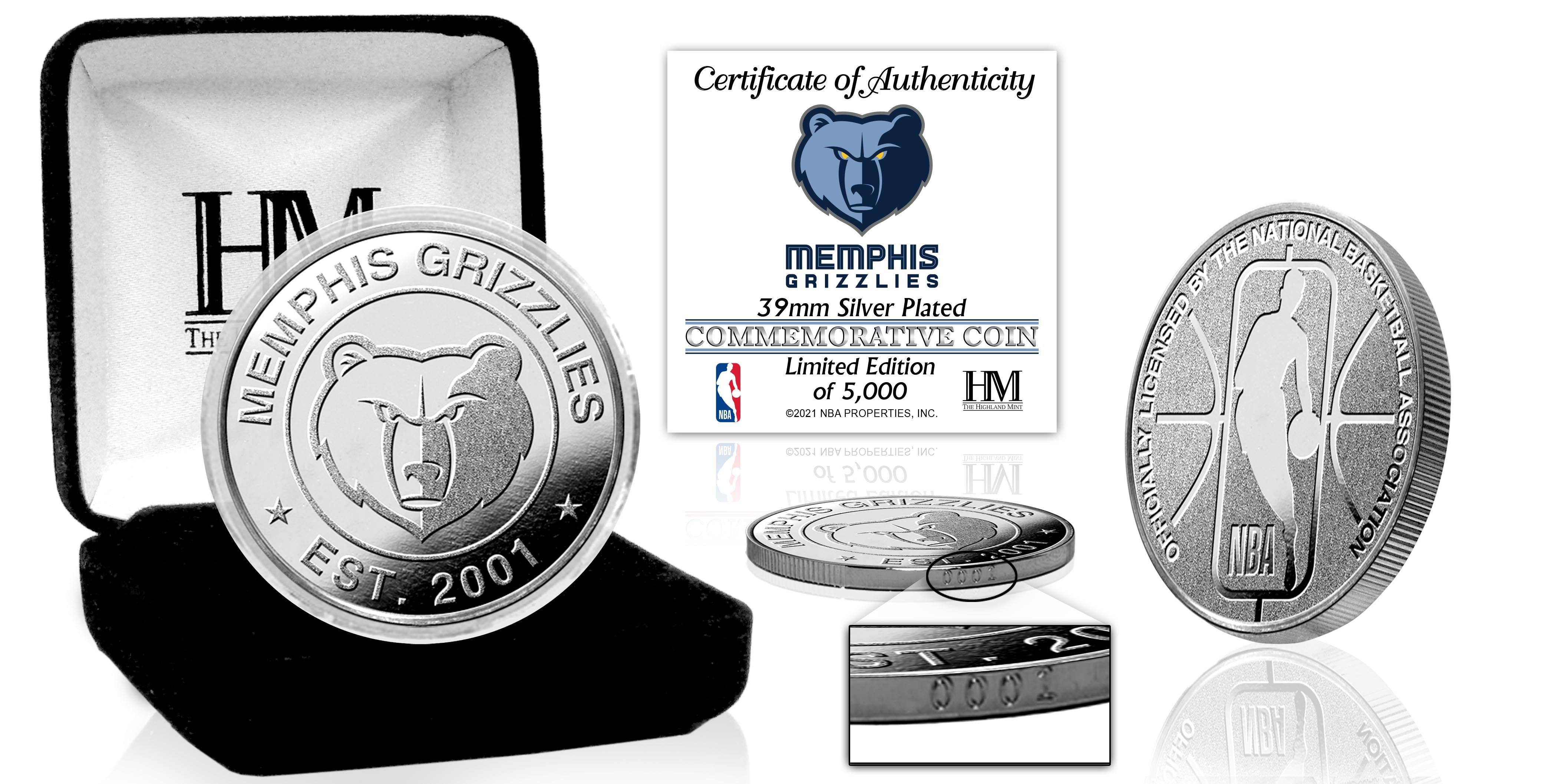 Memphis Grizzlies Silver Mint Coin