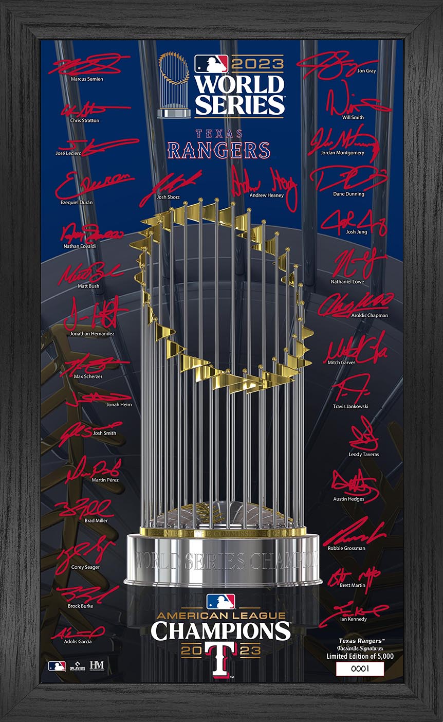 Texas Rangers American League Champions Signature Trophy Frame