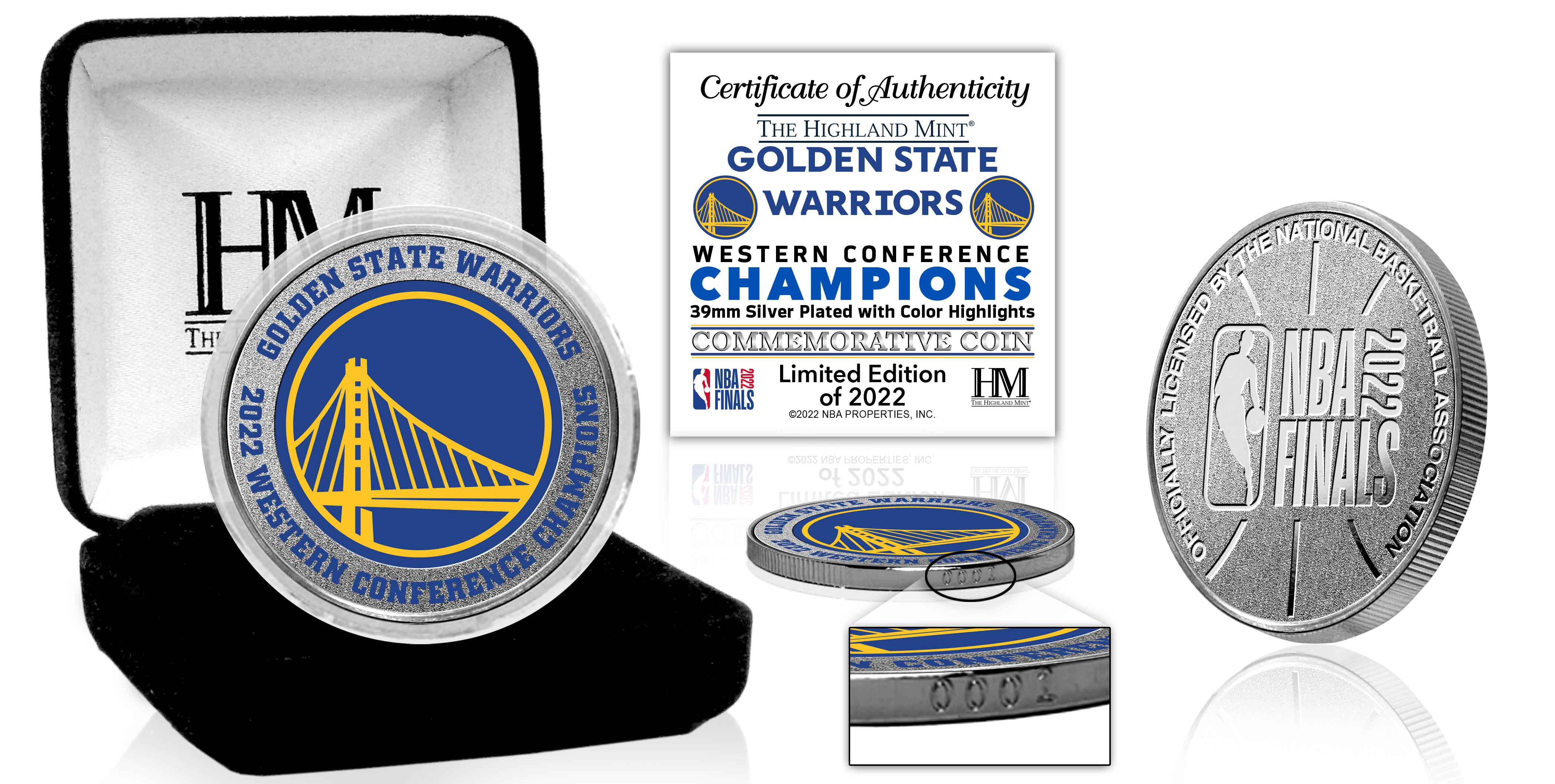 Golden State Warriors Western Conference Champions Color Silver Mint Coin